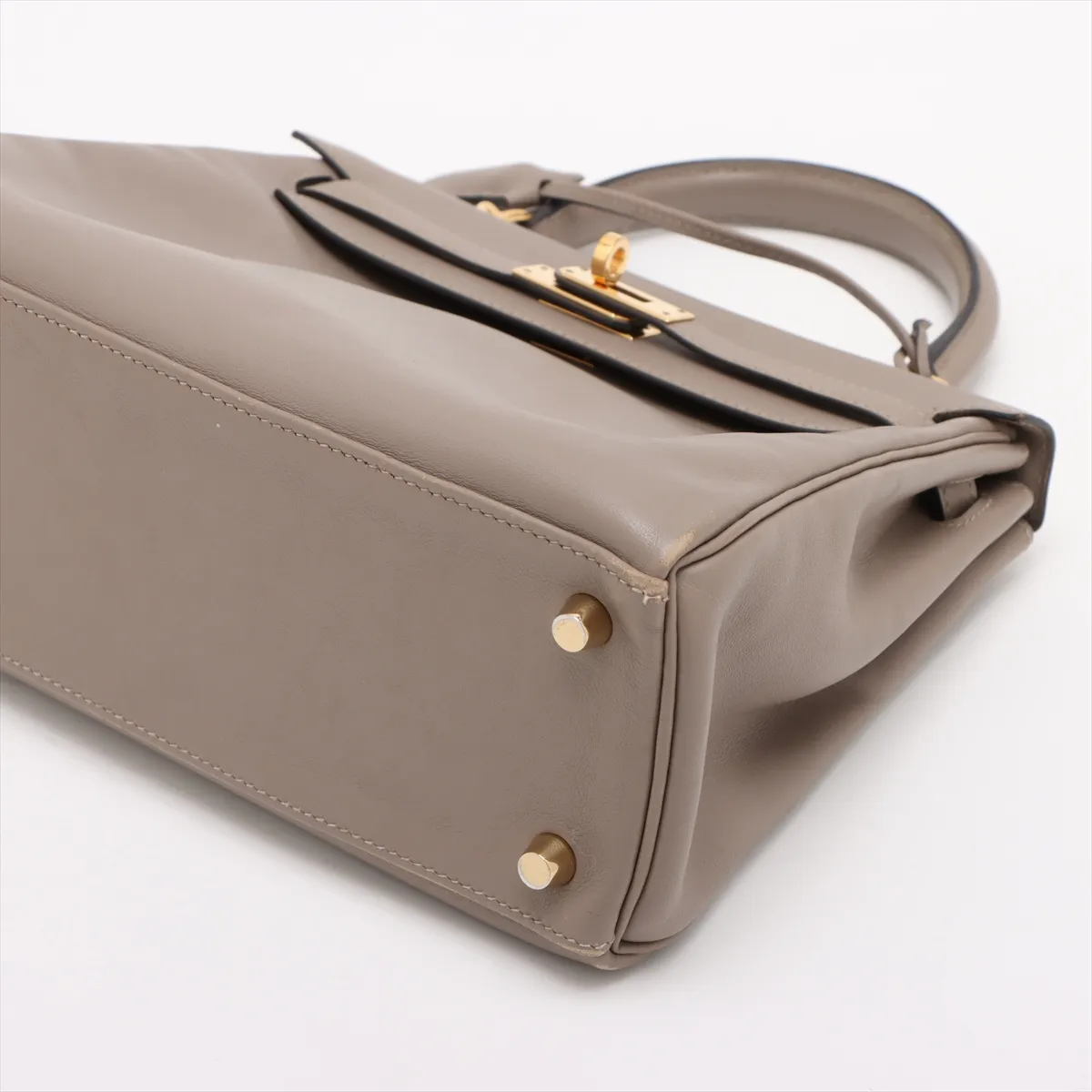 [Individually packaged] Hermes Kelly 25 Letournée, Veau Swift, Tourterelle Grey, Gold Hardware, C: 2018 — view 3