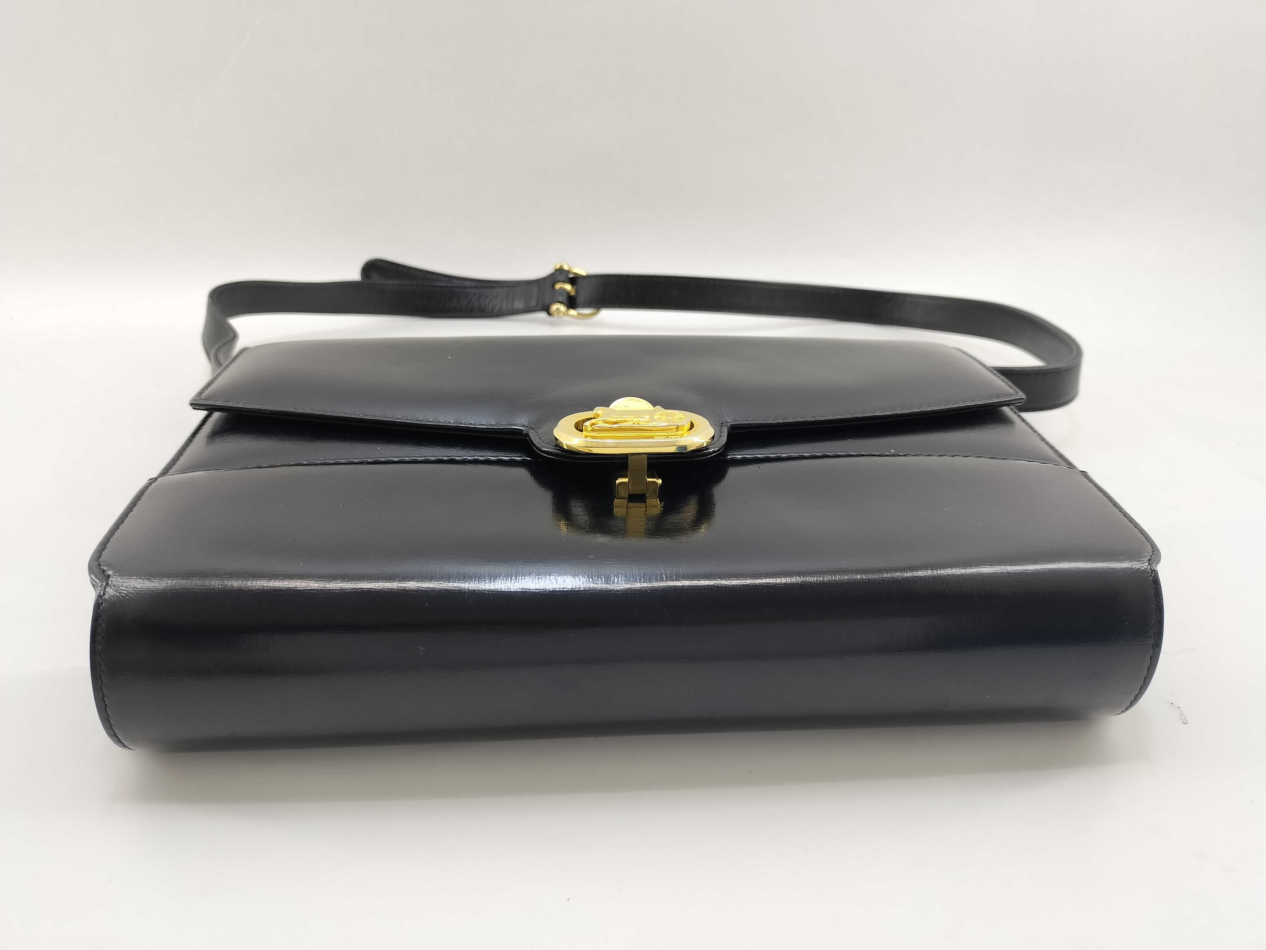 Carriage Hardware Leather Shoulder Bag Clutch Bag — view 3
