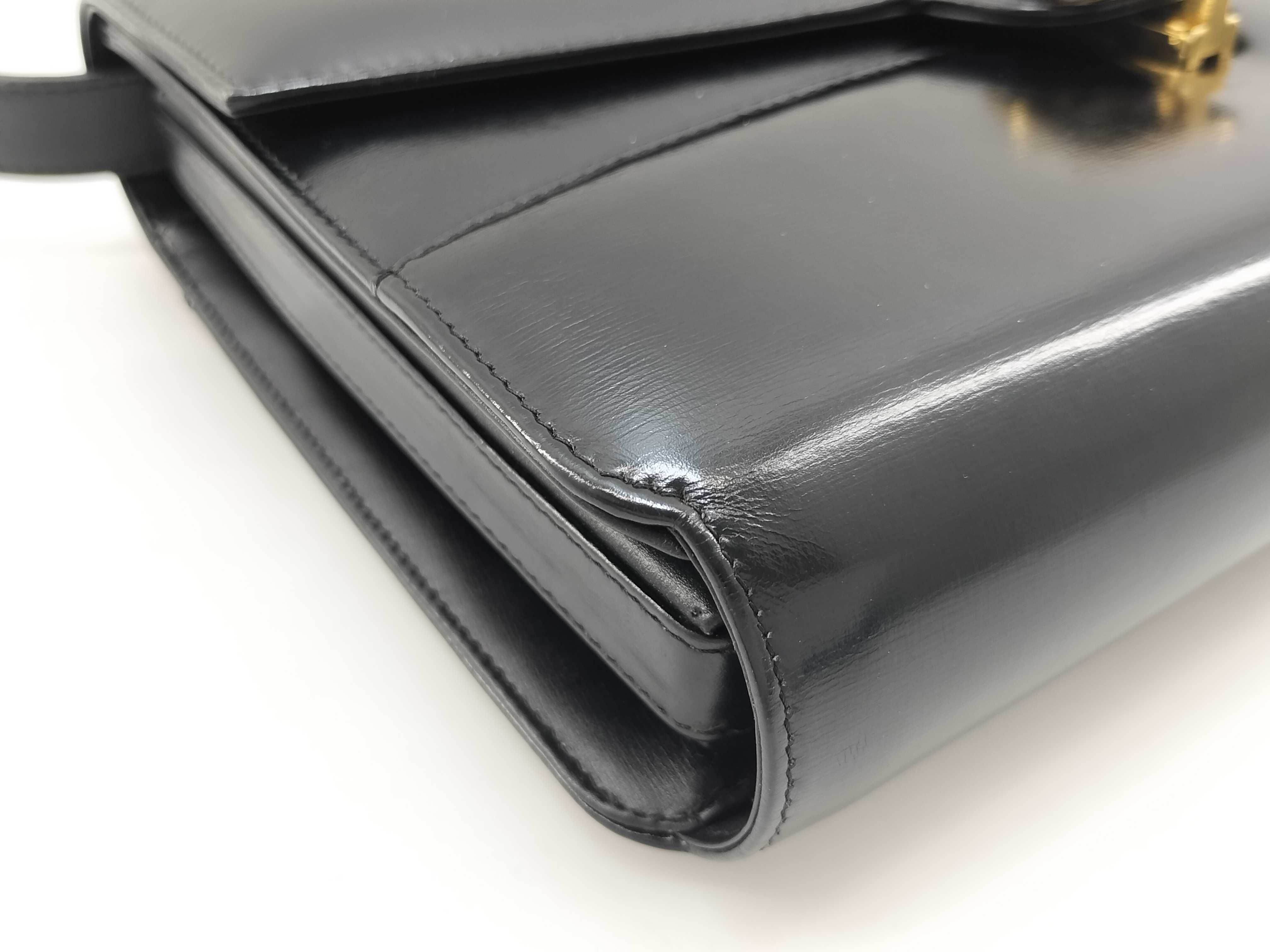 Carriage Hardware Leather Shoulder Bag Clutch Bag — view 4