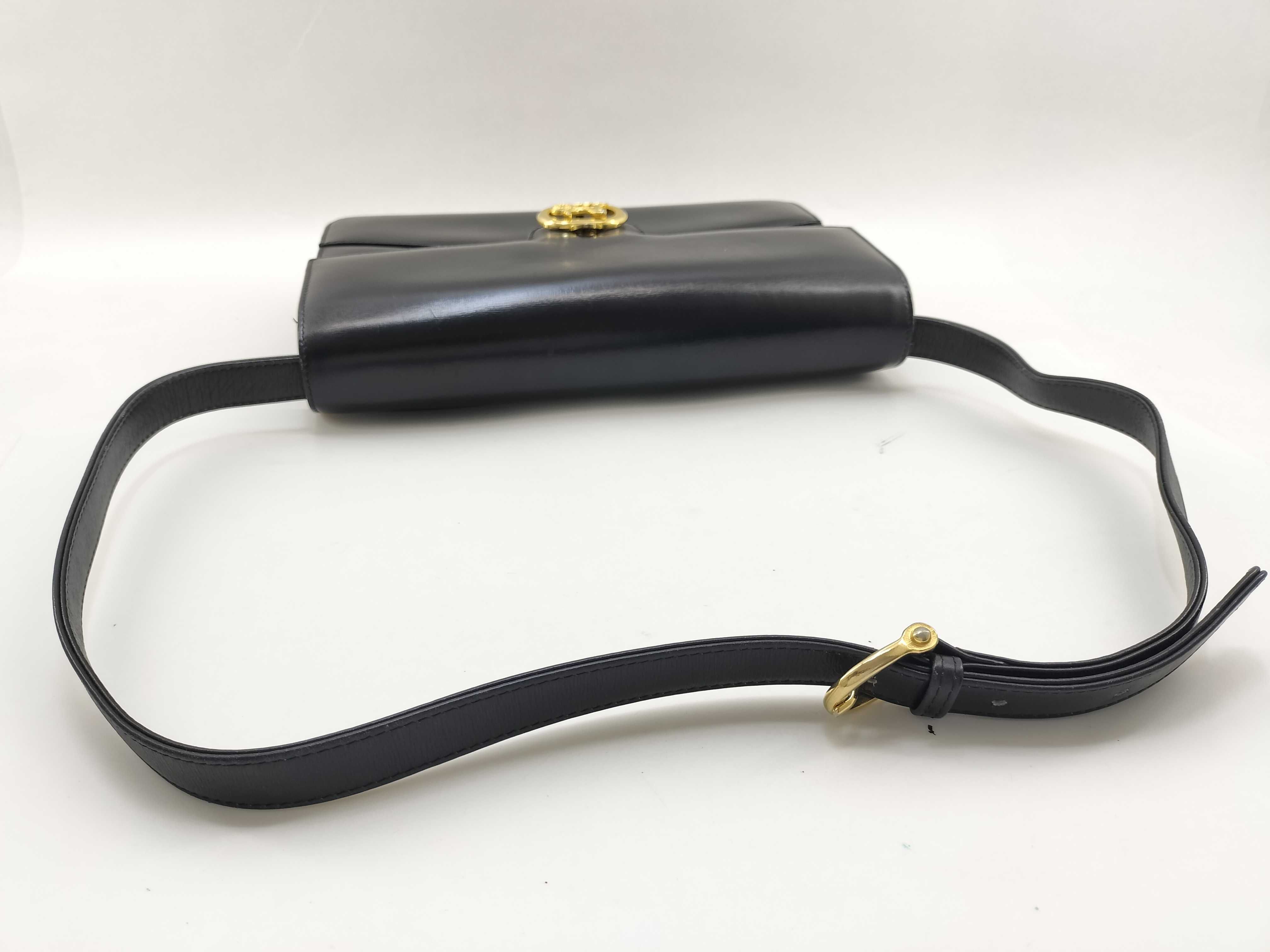 Carriage Hardware Leather Shoulder Bag Clutch Bag — view 7
