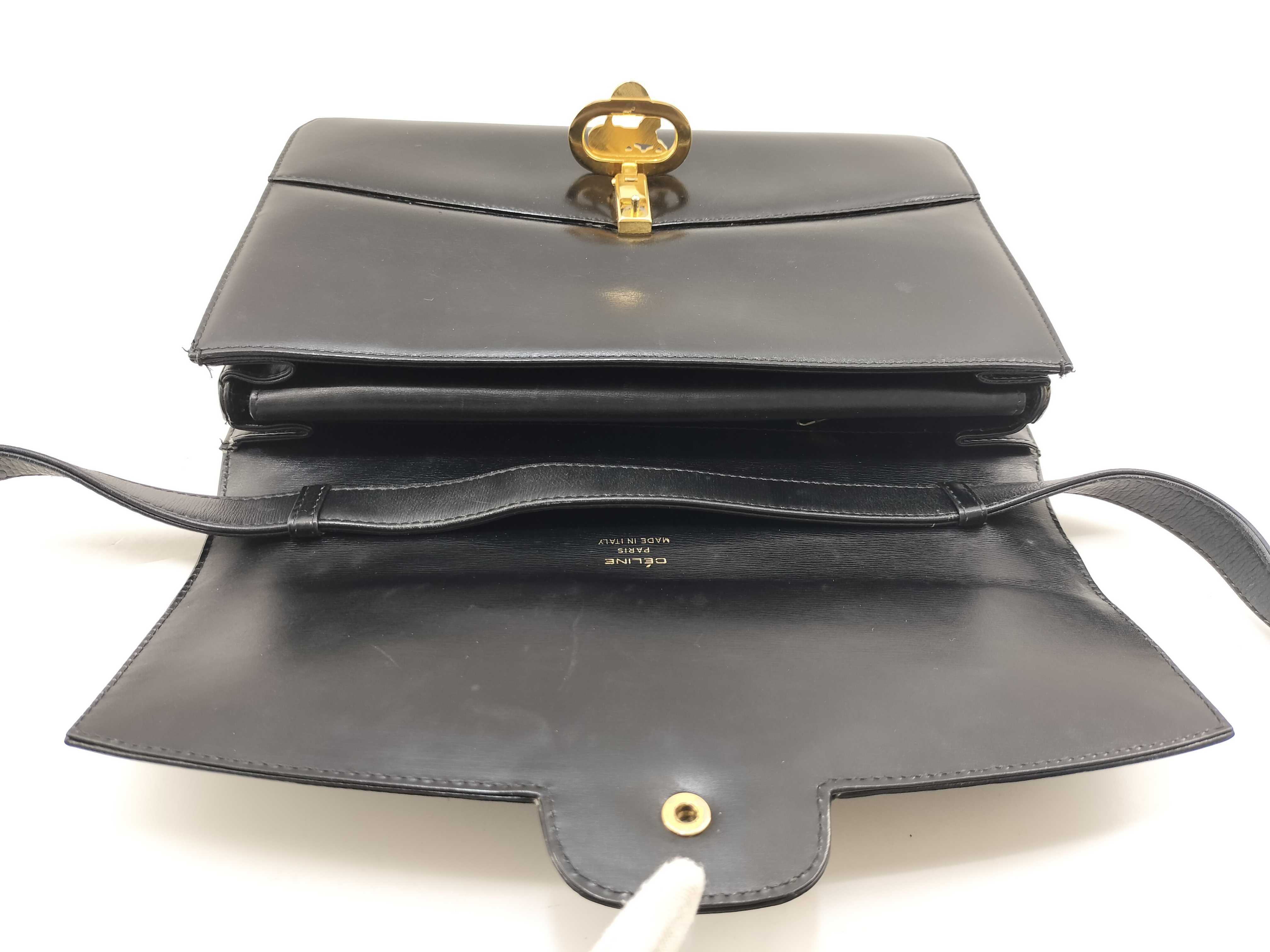 Carriage Hardware Leather Shoulder Bag Clutch Bag — view 10