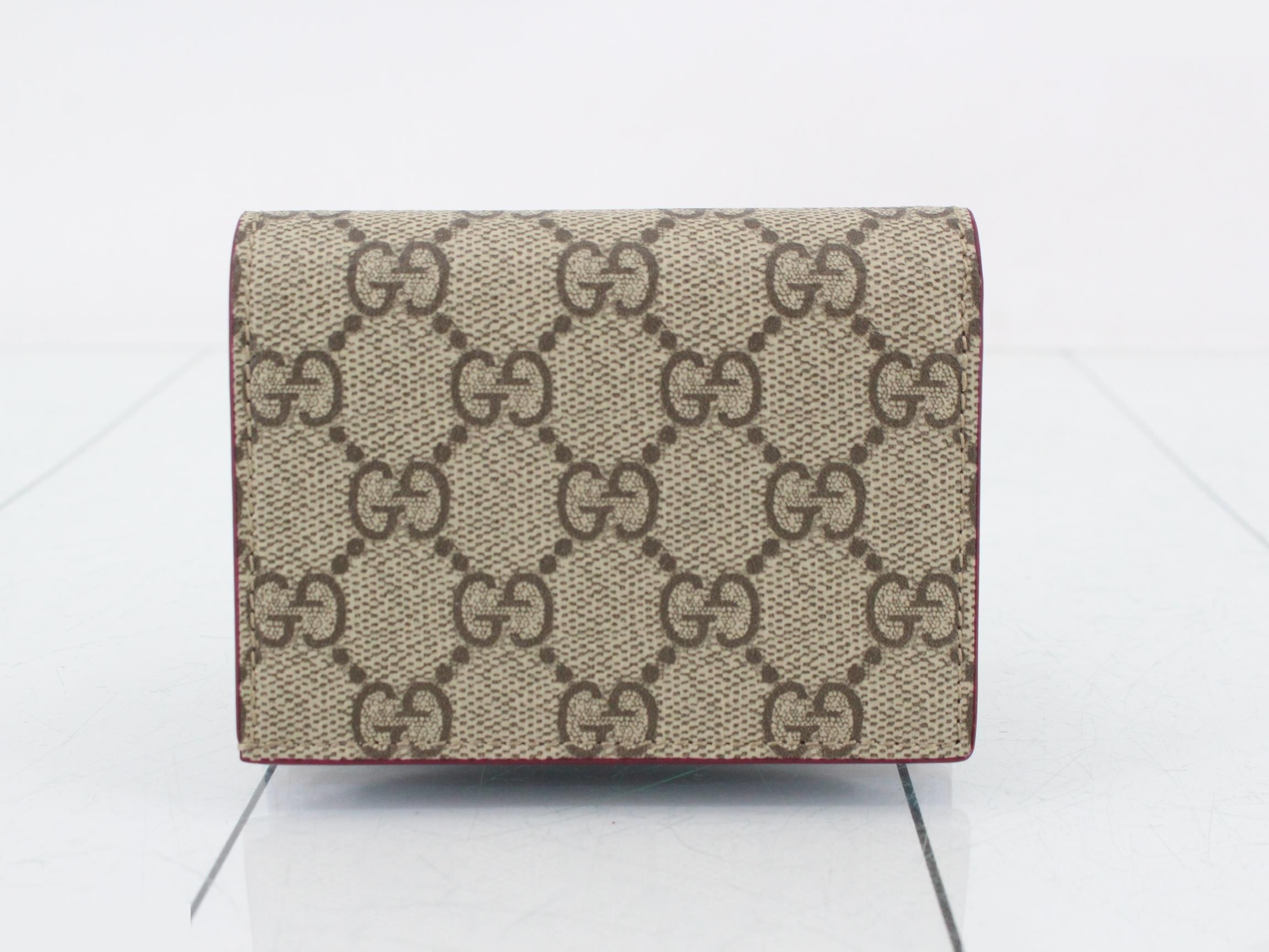 GG Supreme Bi-fold Wallet, Gray — view 2