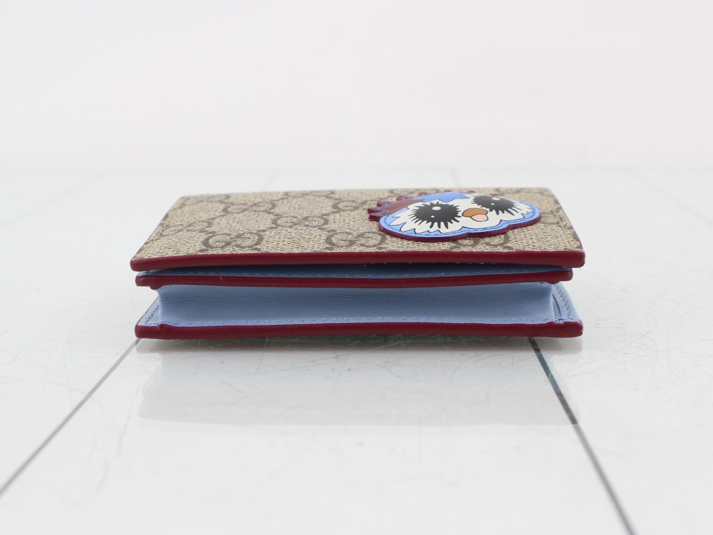 GG Supreme Bi-fold Wallet, Gray — view 3
