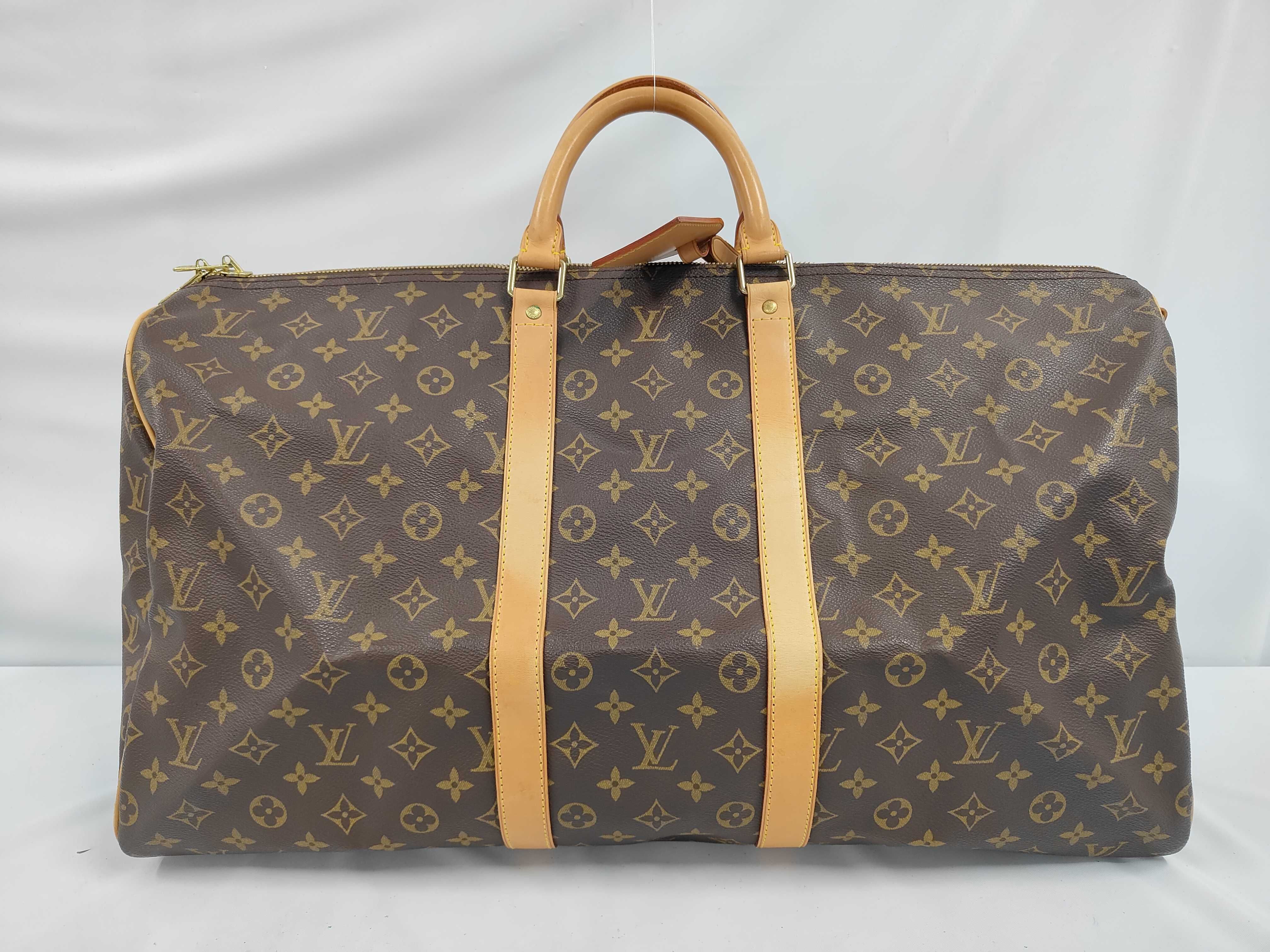 M41414 Monogram Keepall Bandoulière 55 Boston Bag with Name Tag