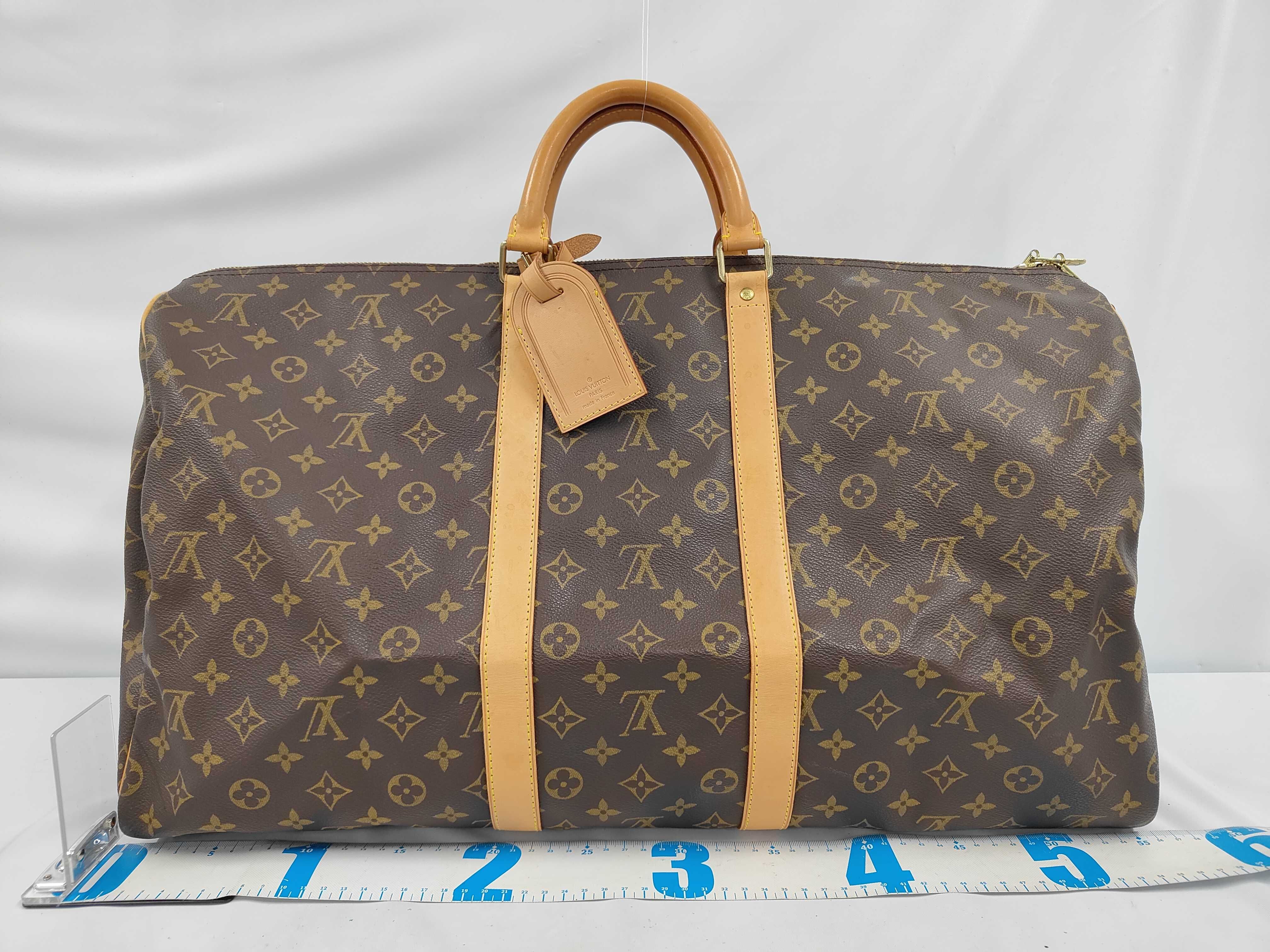 M41414 Monogram Keepall Bandoulière 55 Boston Bag with Name Tag — view 2