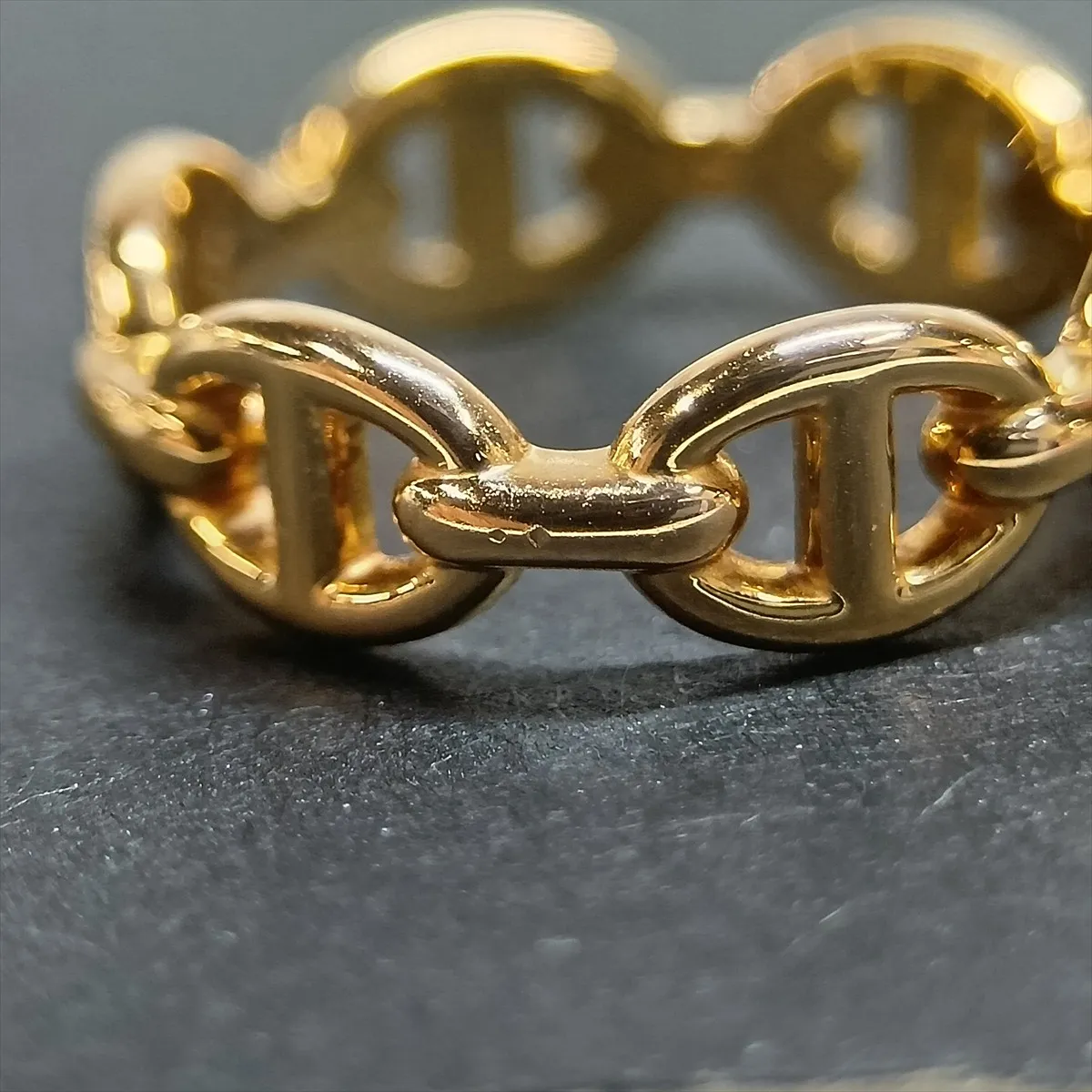 Chaine d'Ancre Enchainée Ring, 750 (PG), 3.6g, Size 49, 25W056966, dents. — view 7