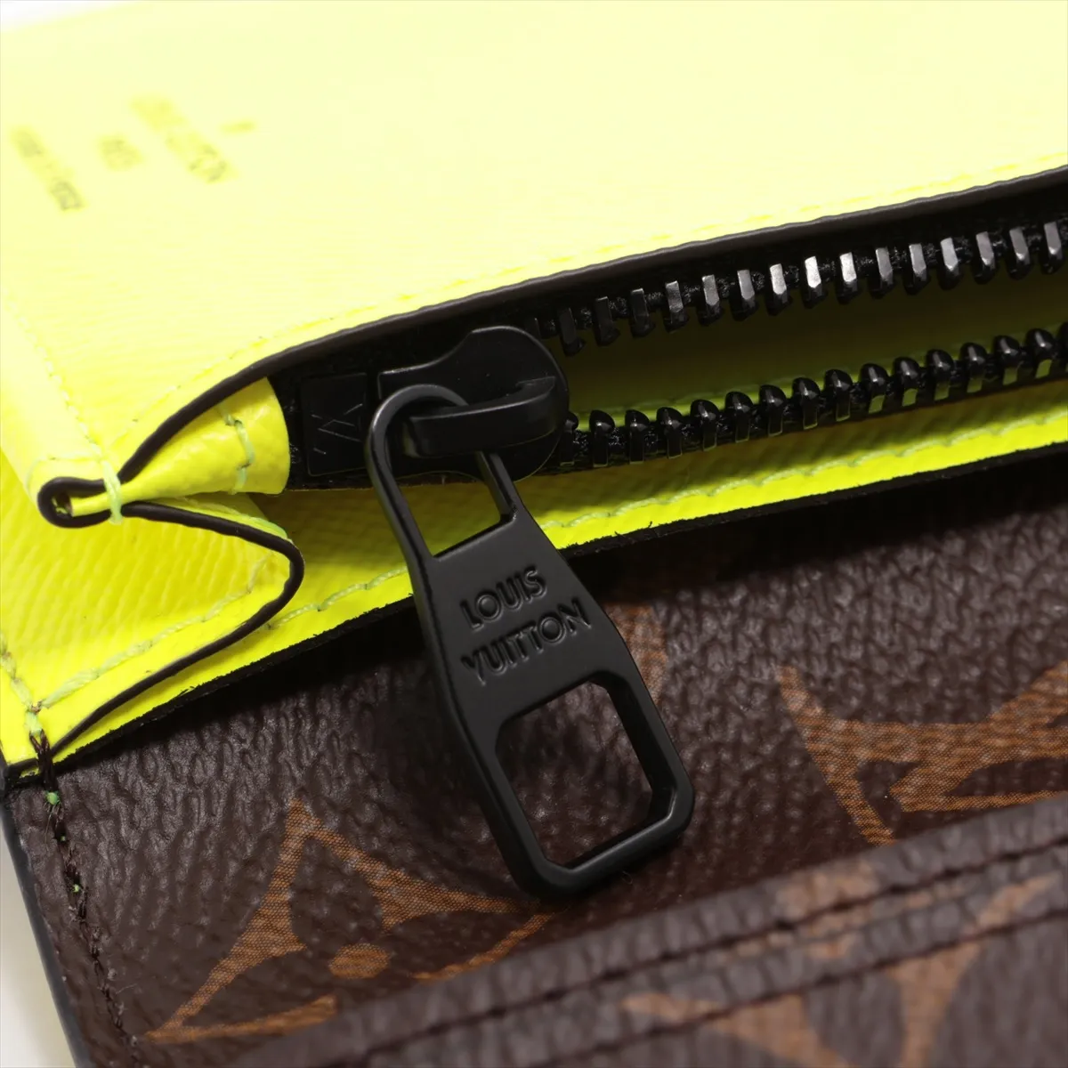 Monogram Macassar Portefeuille Brazza M80790 Brown x Yellow Long Wallet (RFID detected) — view 11