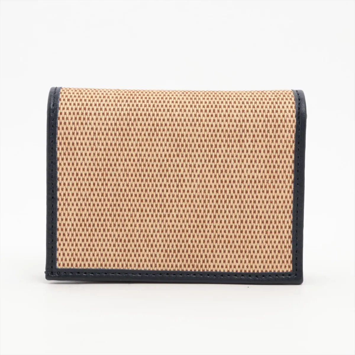 GG Supreme Horsebit 621887 PVC x Leather Compact Wallet Navy x Beige — view 2