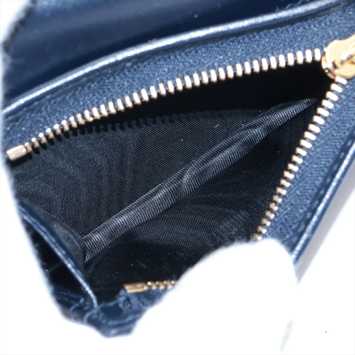 GG Supreme Horsebit 621887 PVC x Leather Compact Wallet Navy x Beige — view 5