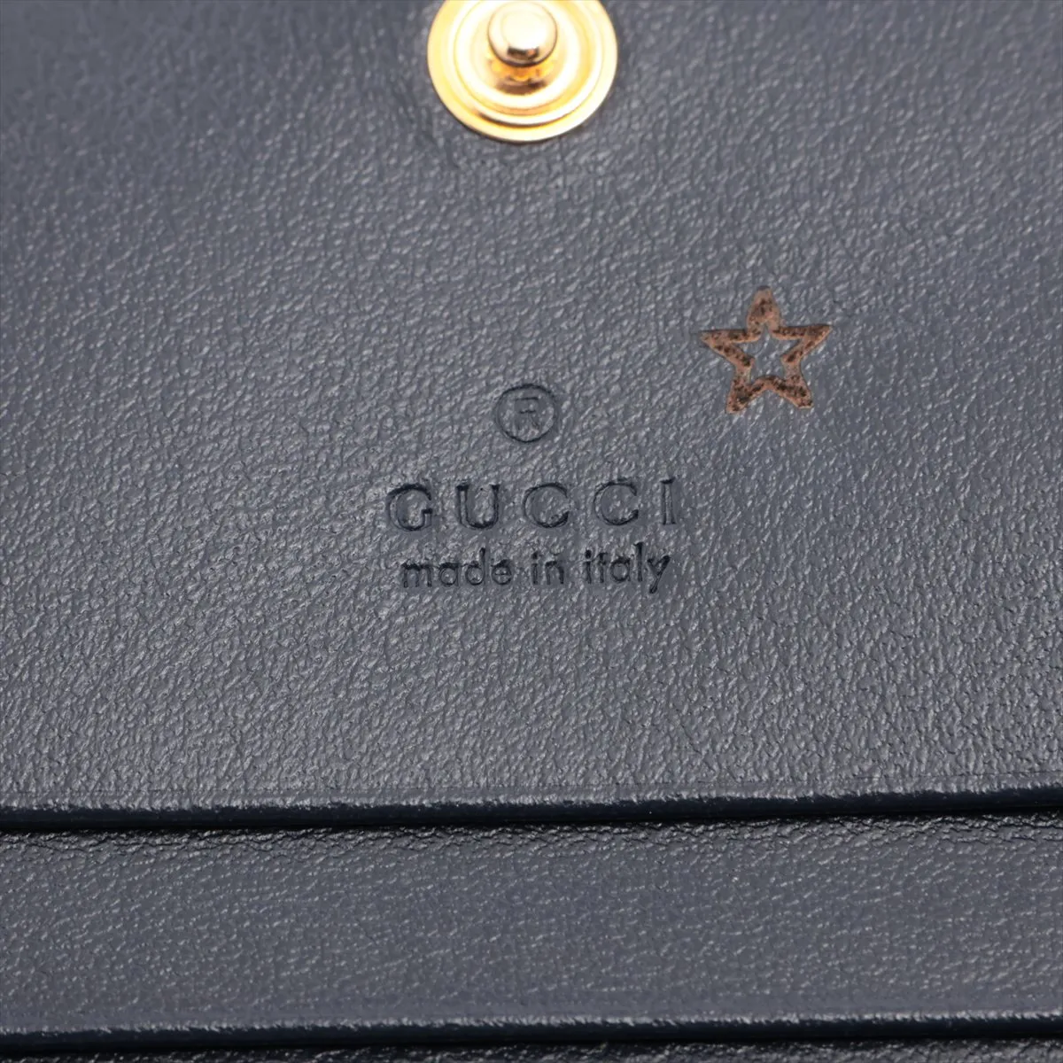 GG Supreme Horsebit 621887 PVC x Leather Compact Wallet Navy x Beige — view 6