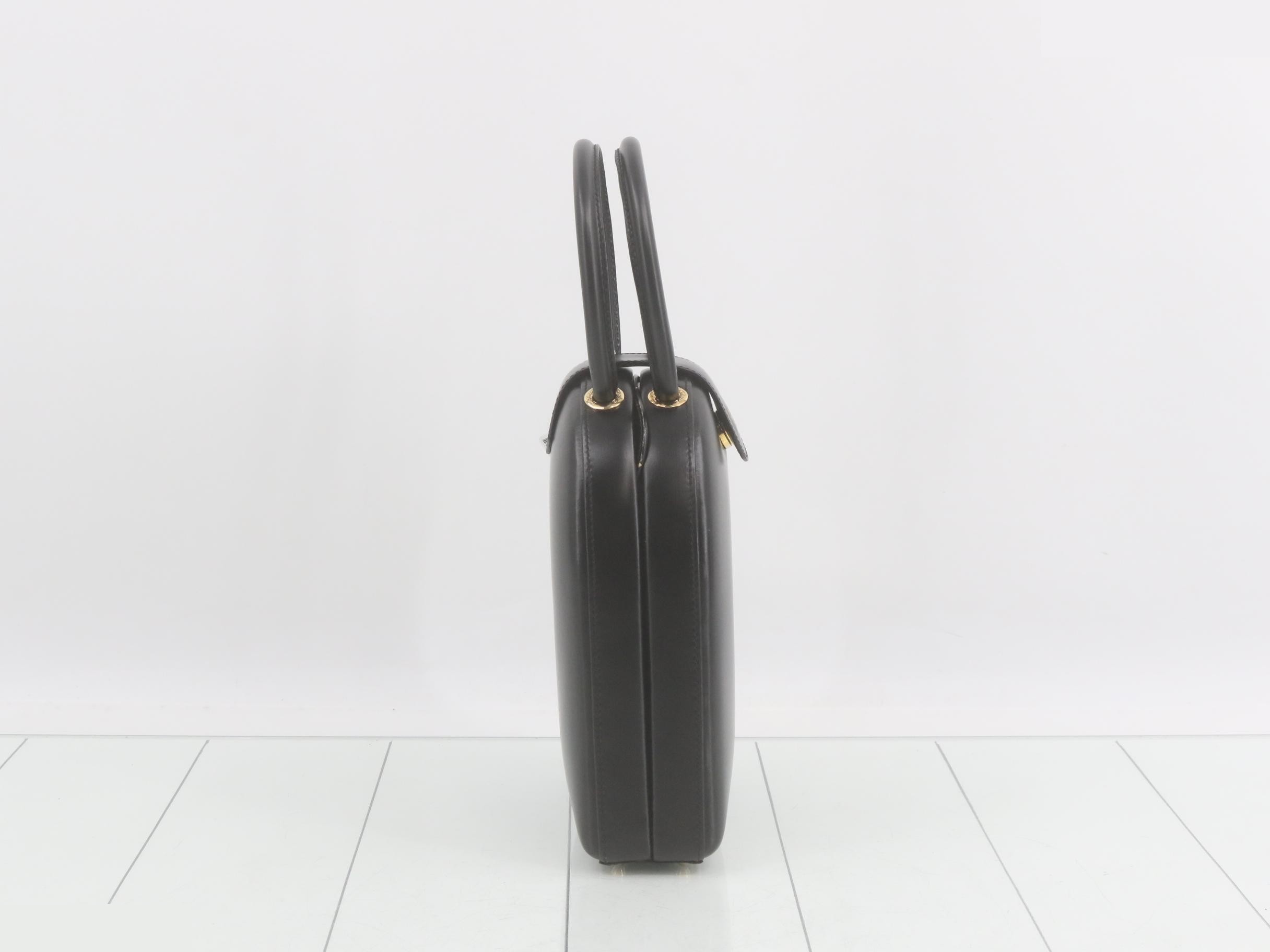 Anagram Box Calf Black Handbag — view 4