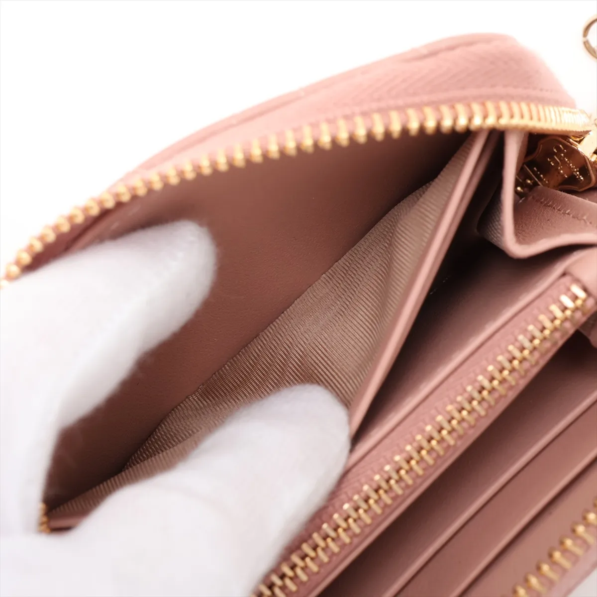 Lady Dior Cannage Leather Coin Case Pink — view 6