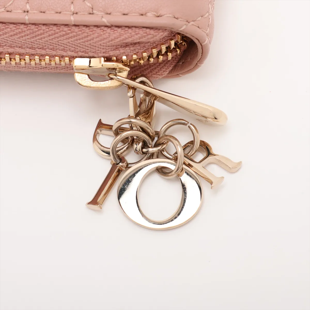 Lady Dior Cannage Leather Coin Case Pink — view 10