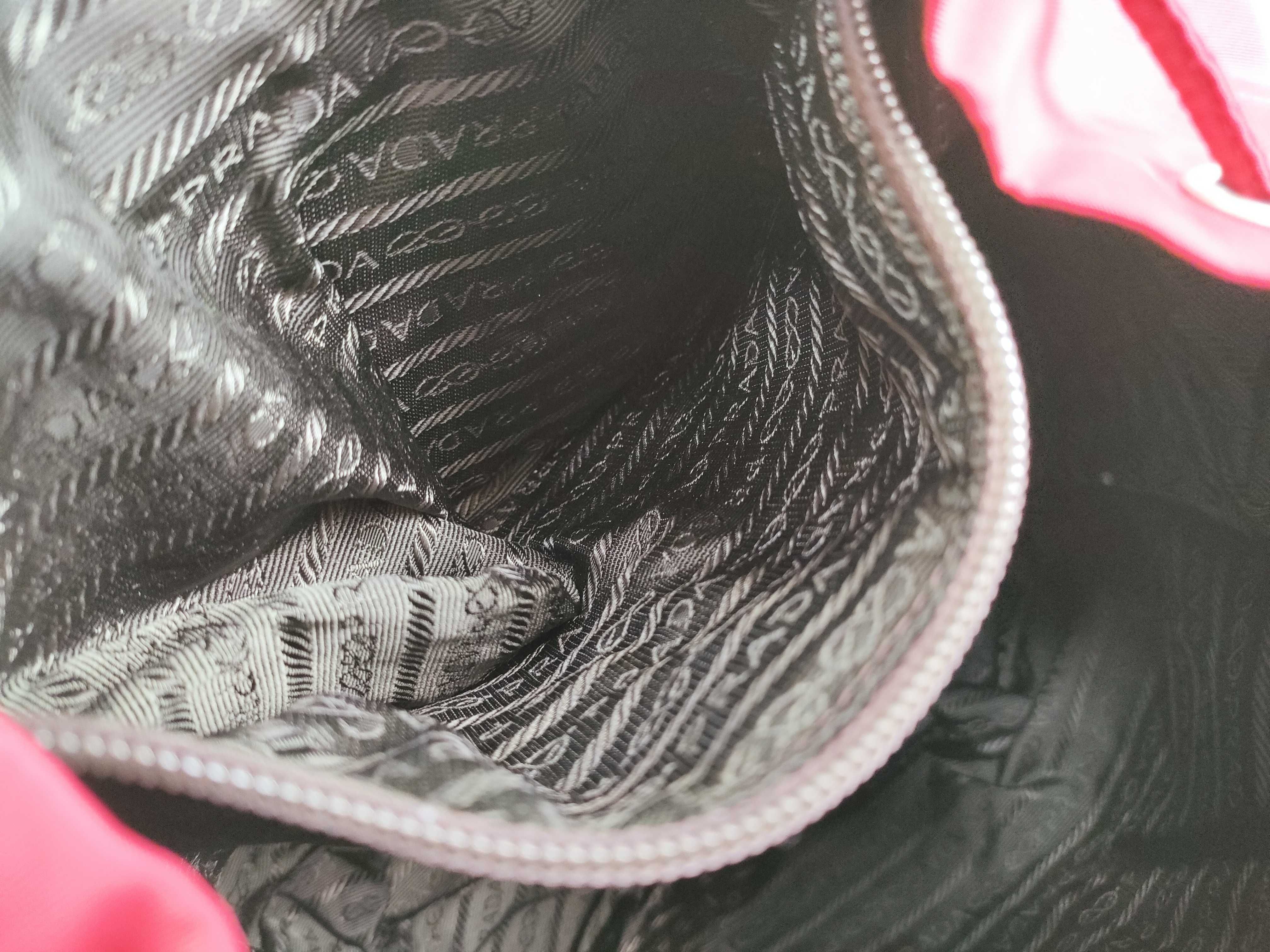 Nylon Backpack, Red — view 12