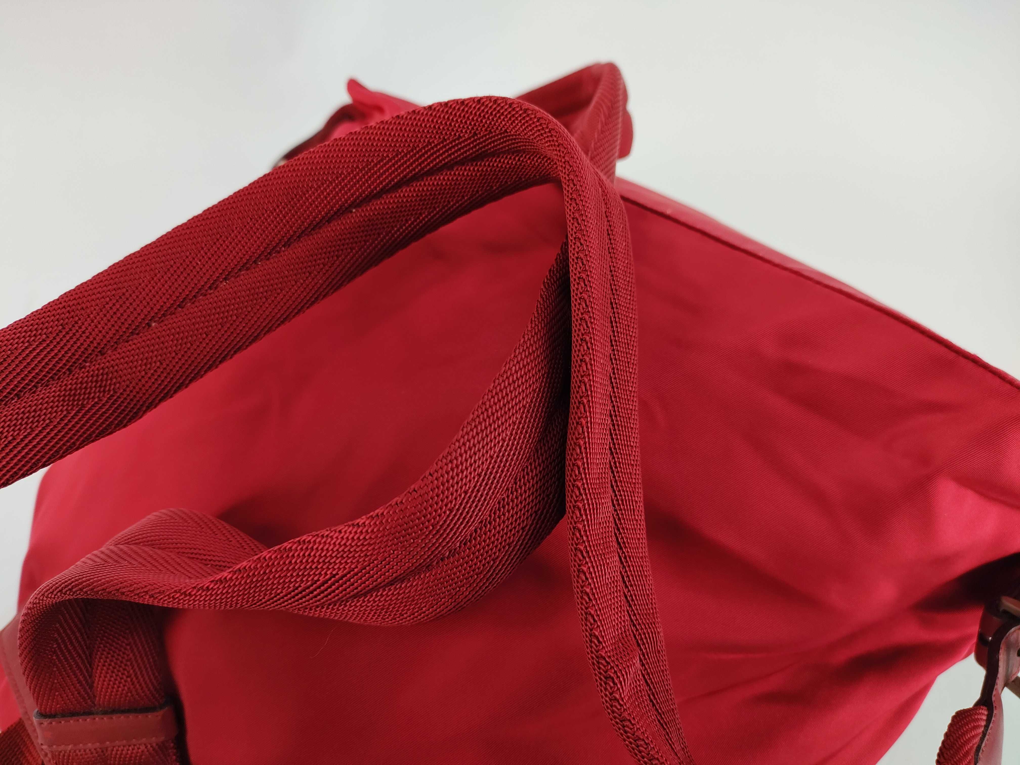 Nylon Backpack, Red — view 4