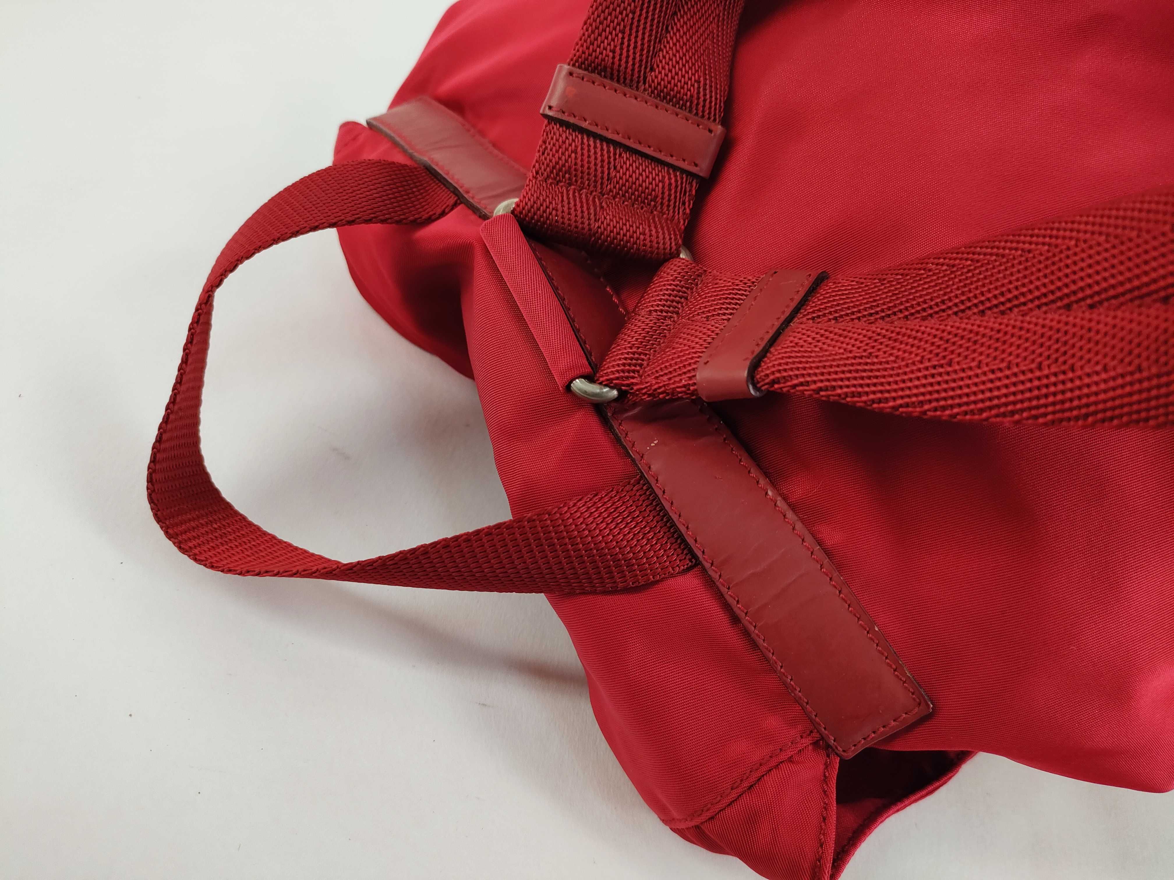 Nylon Backpack, Red — view 5