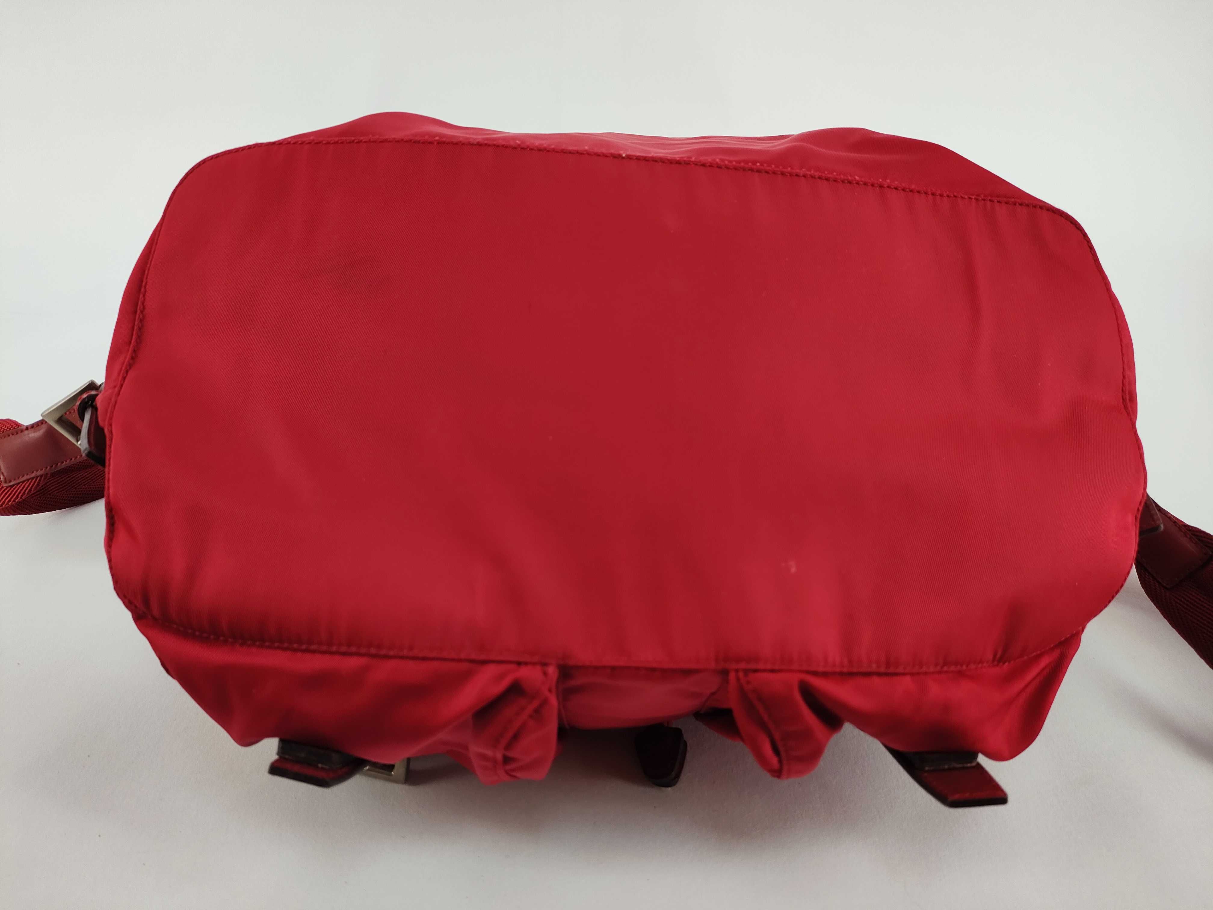 Nylon Backpack, Red — view 6