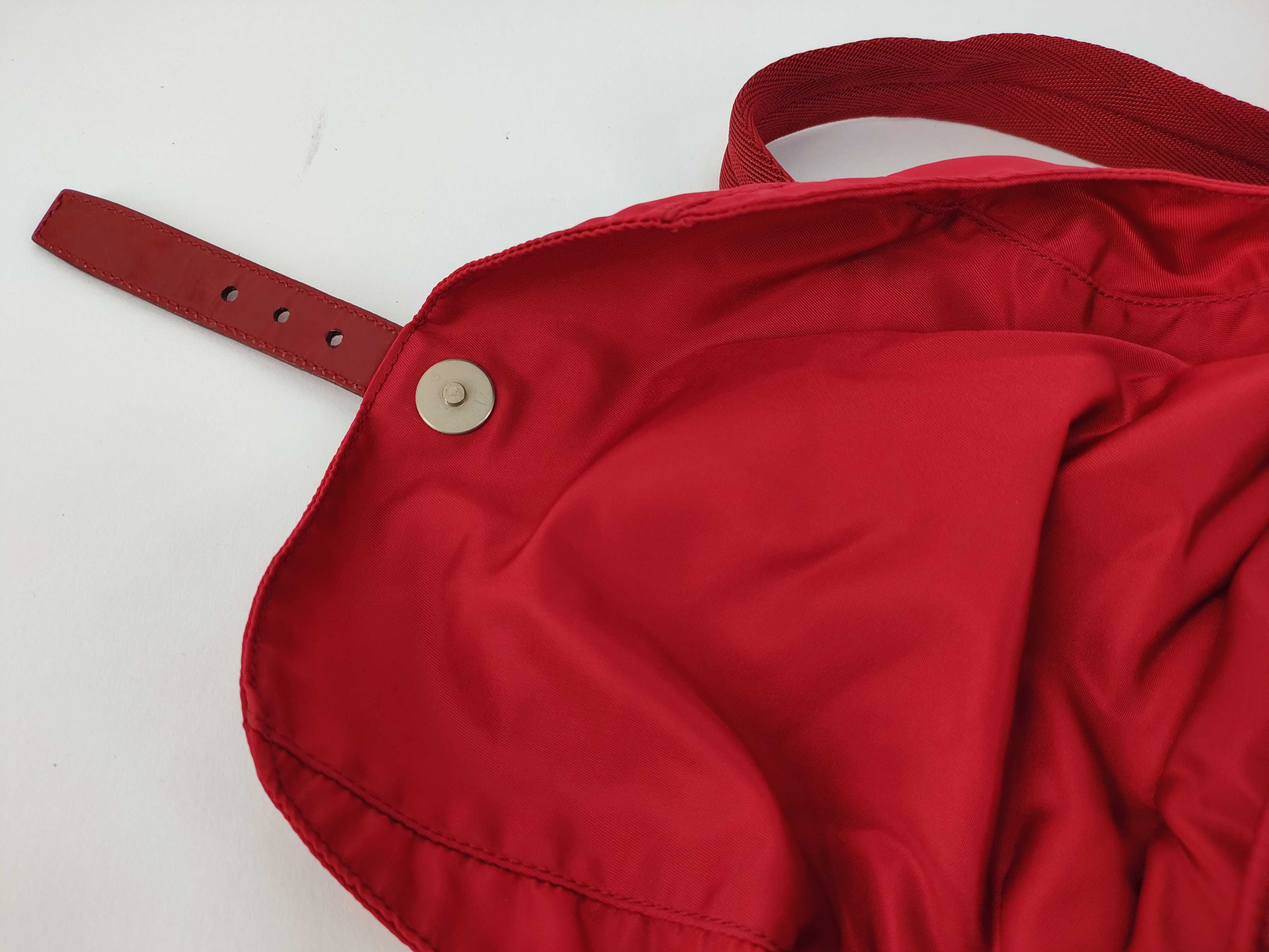 Nylon Backpack, Red — view 8
