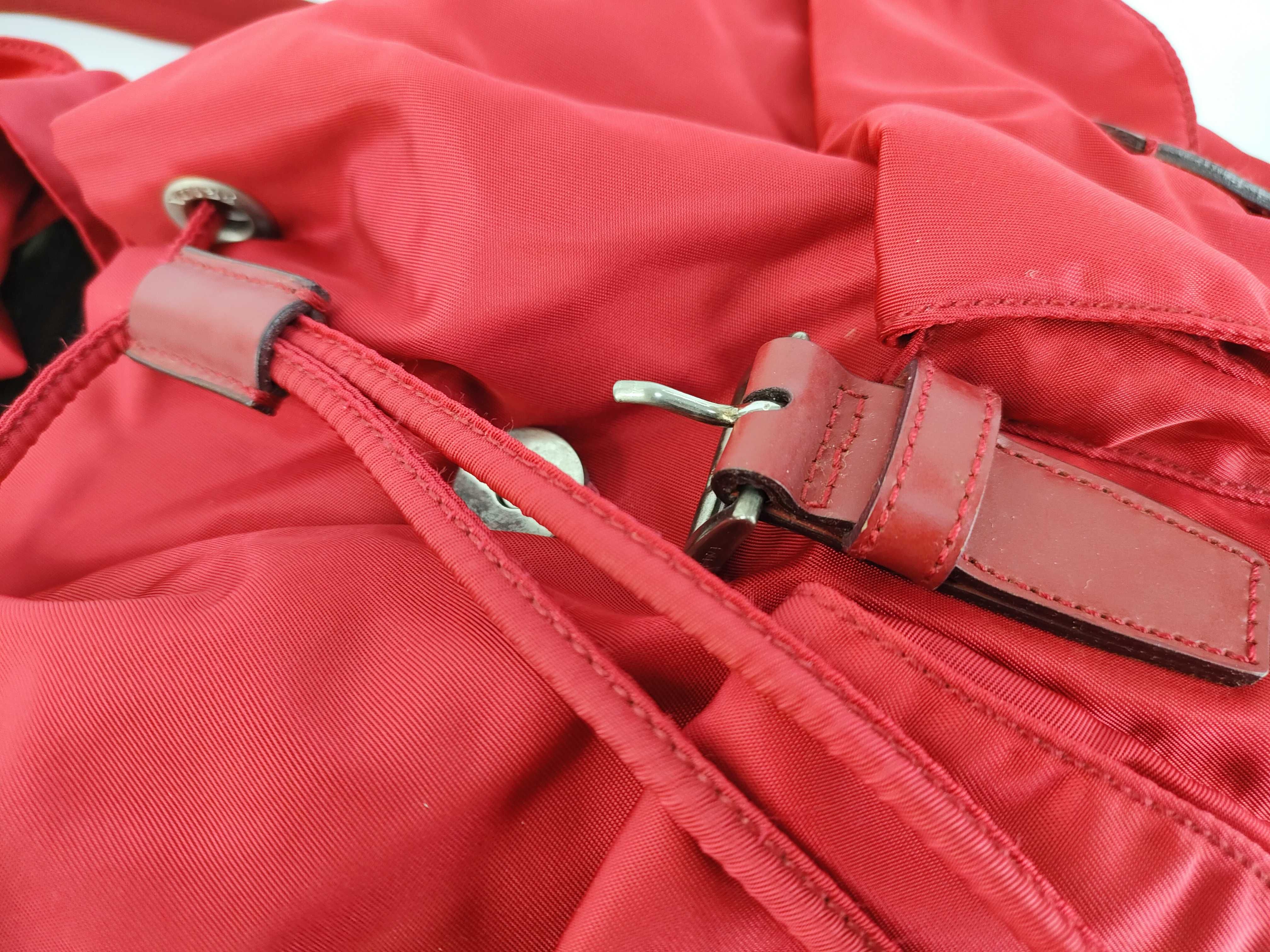 Nylon Backpack, Red — view 9