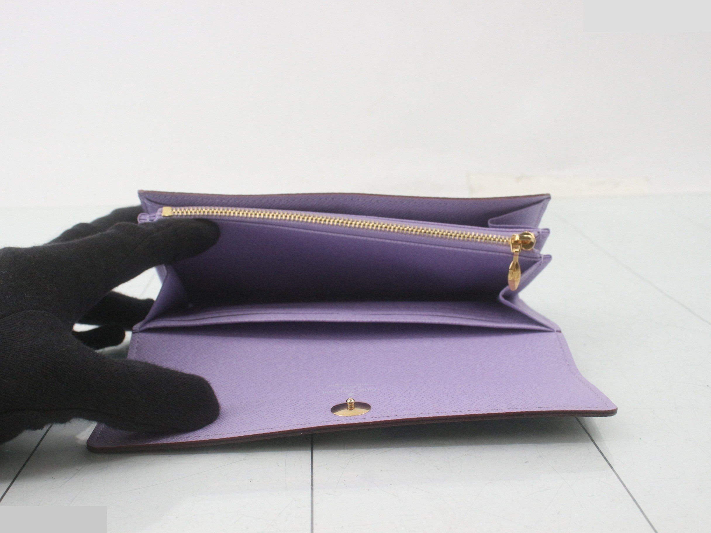 Portefeuille Sarah Noir Violet — view 4