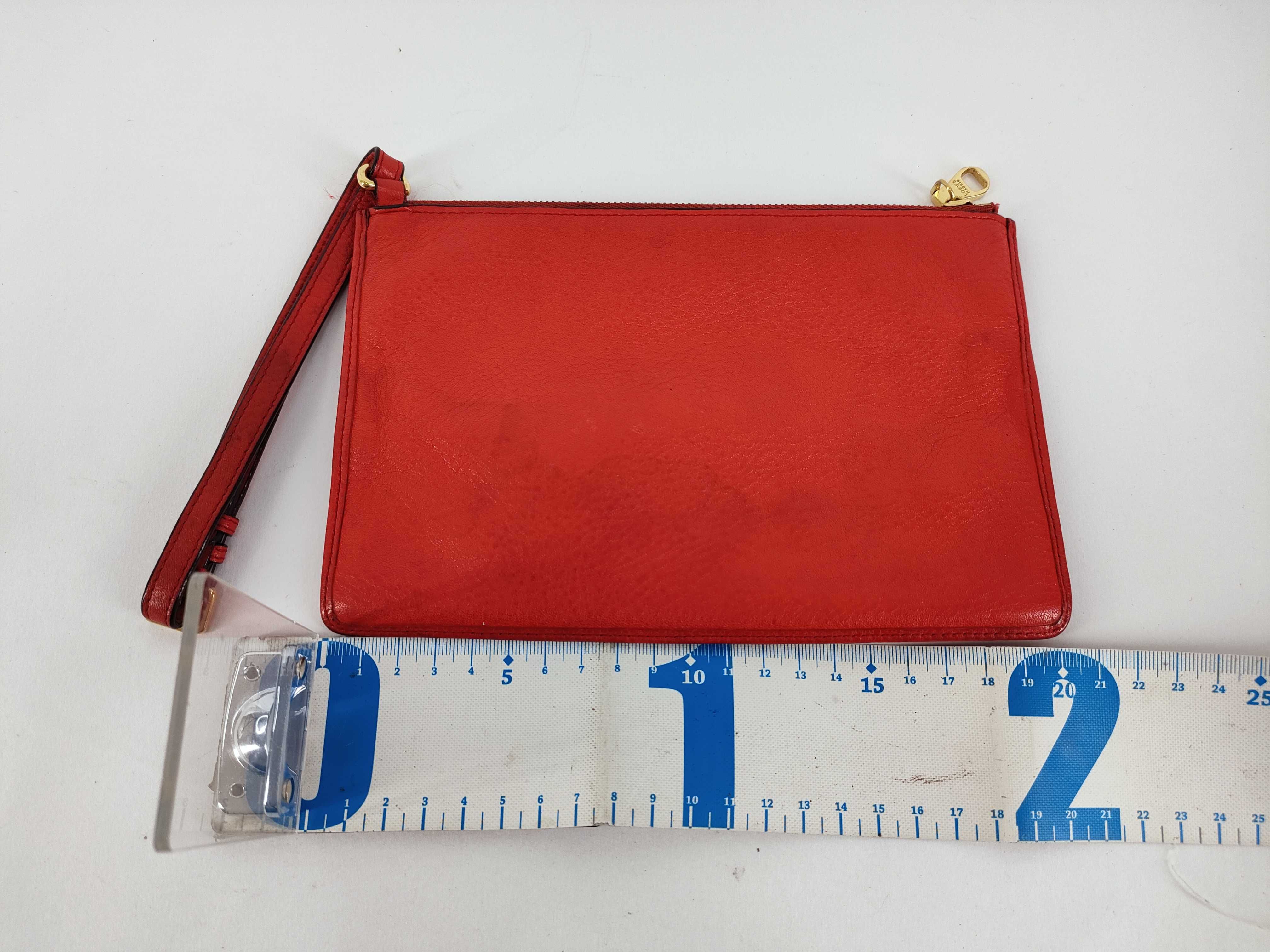 clutch bag, red pouch — view 2