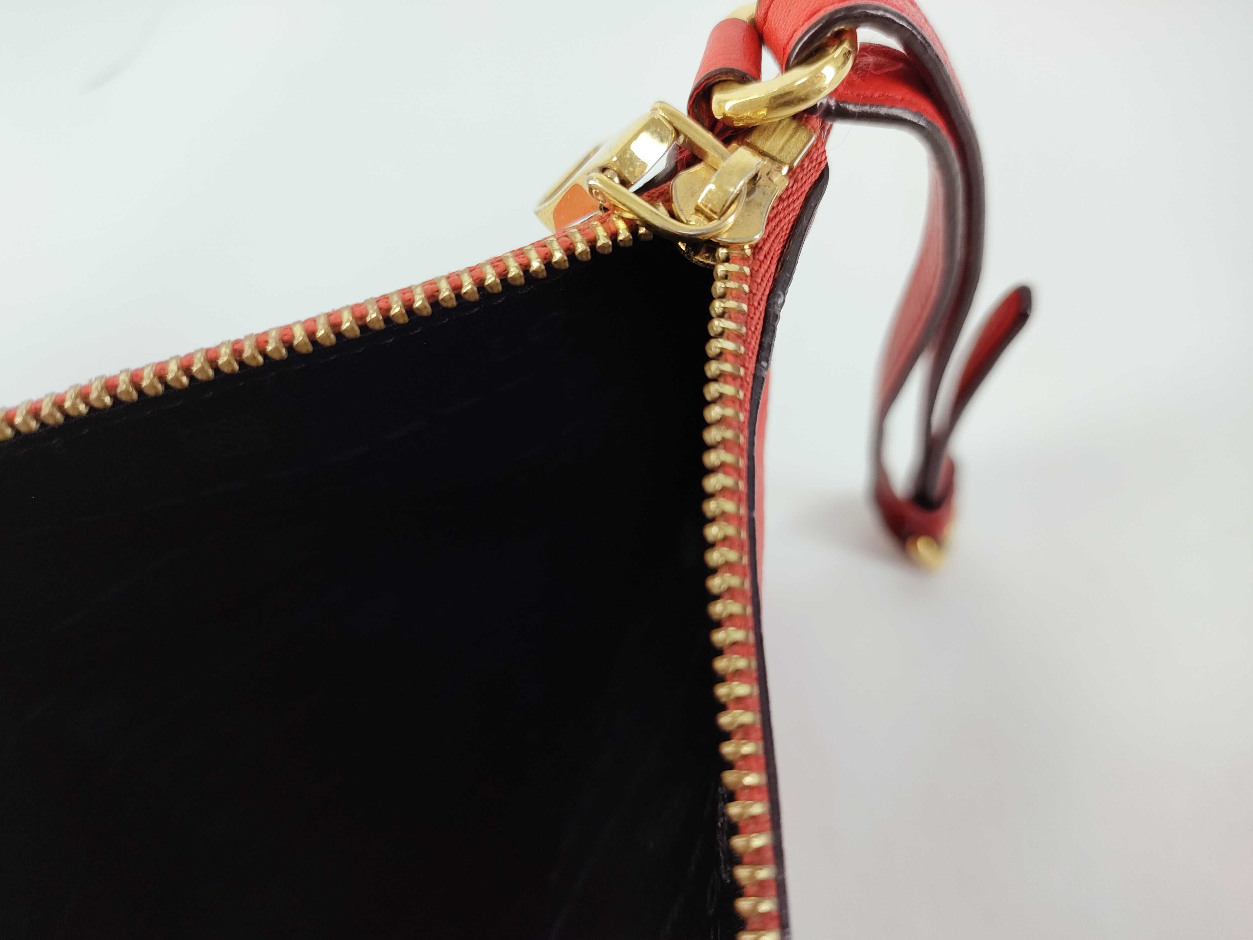 clutch bag, red pouch — view 9