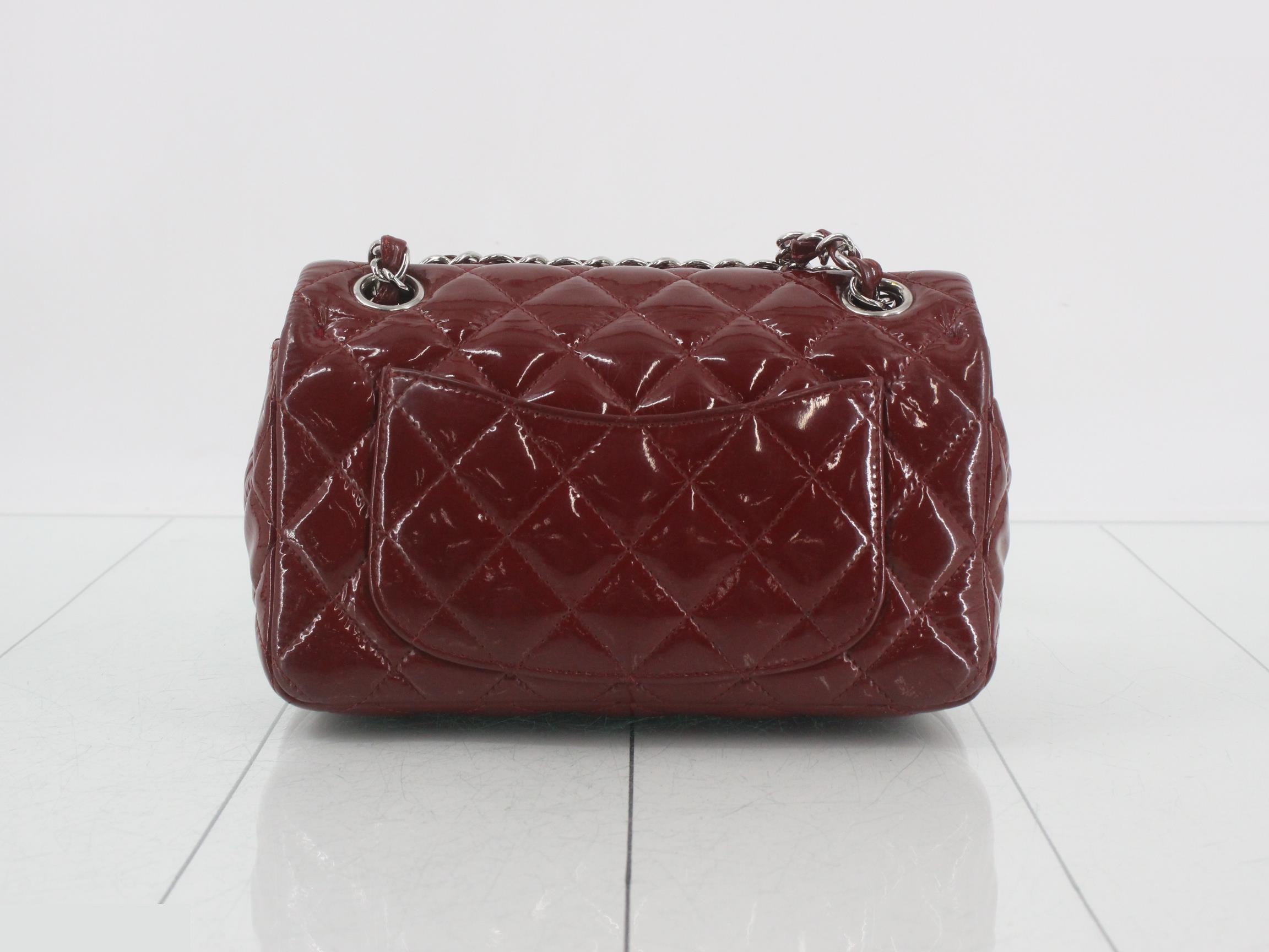 Matelassé enamel turn-lock double chain shoulder bag — view 2