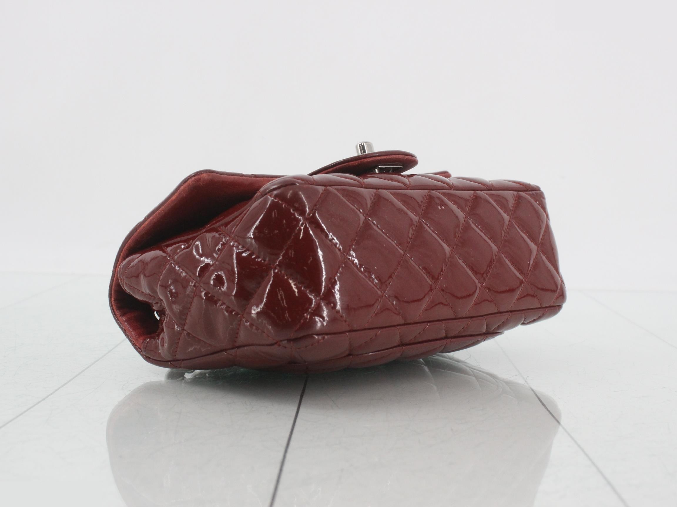 Matelassé enamel turn-lock double chain shoulder bag — view 5