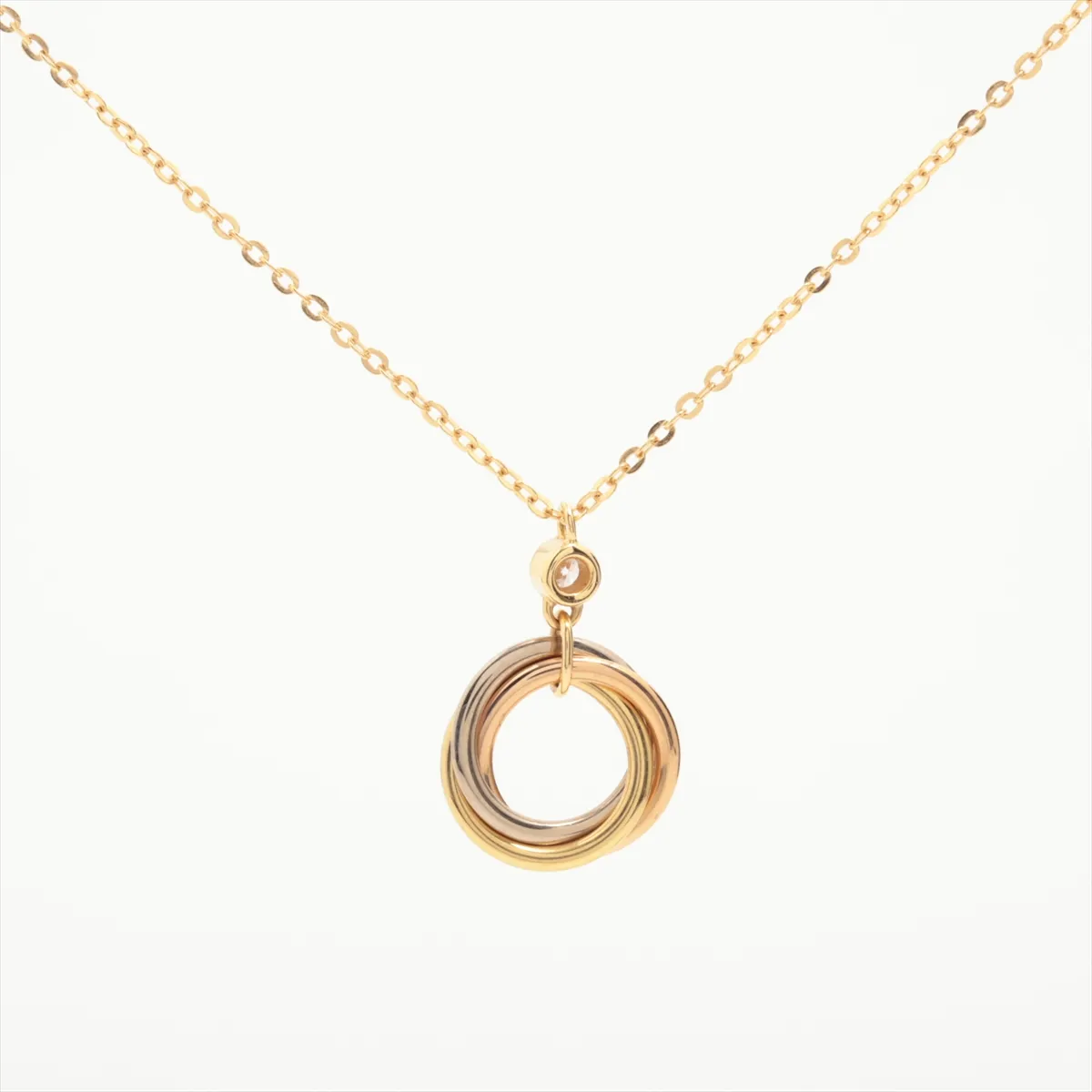 Baby Trinity 1P Diamond Necklace 750(YG×PG×WG) 2.8g 662ANK — view 2