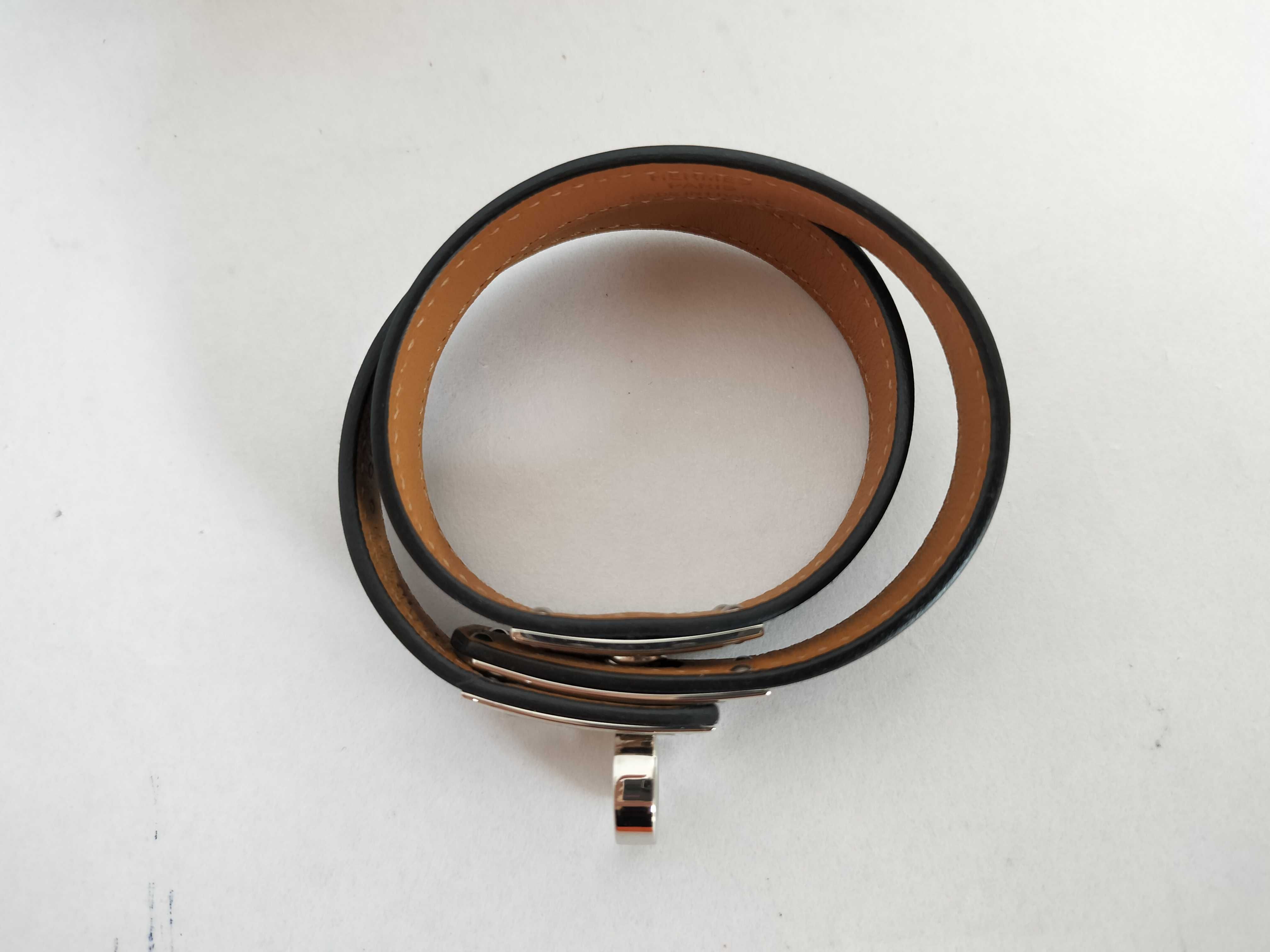 Kelly Double Tour Bracelet (B stamp) - Leather, Black - Bracelet/Bangle — view 3