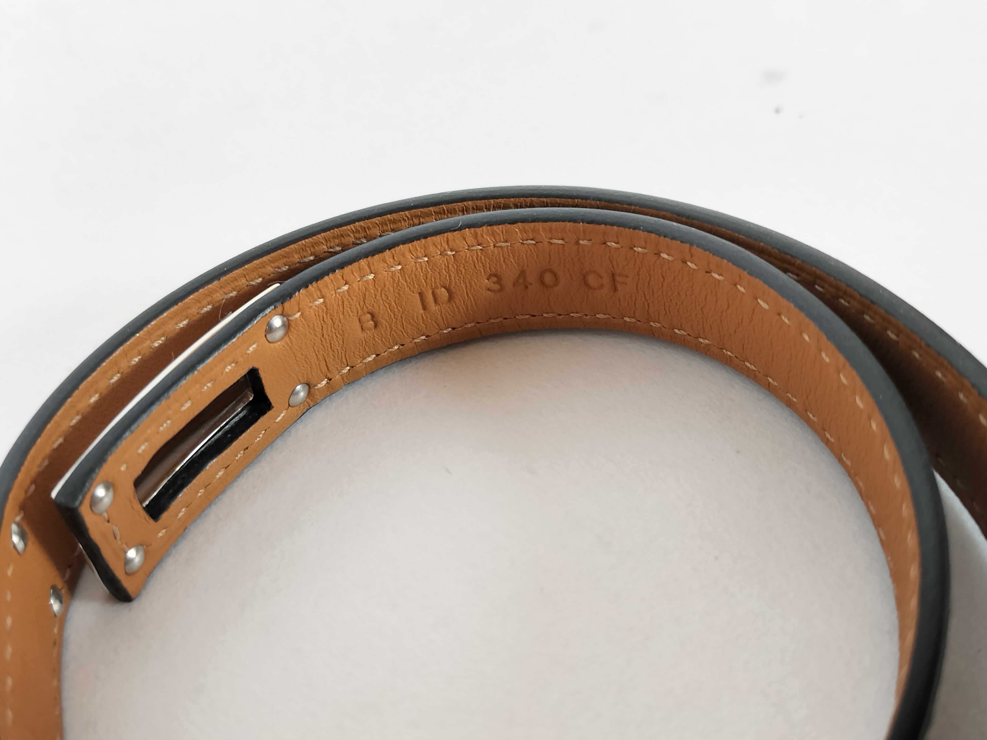 Kelly Double Tour Bracelet (B stamp) - Leather, Black - Bracelet/Bangle — view 7