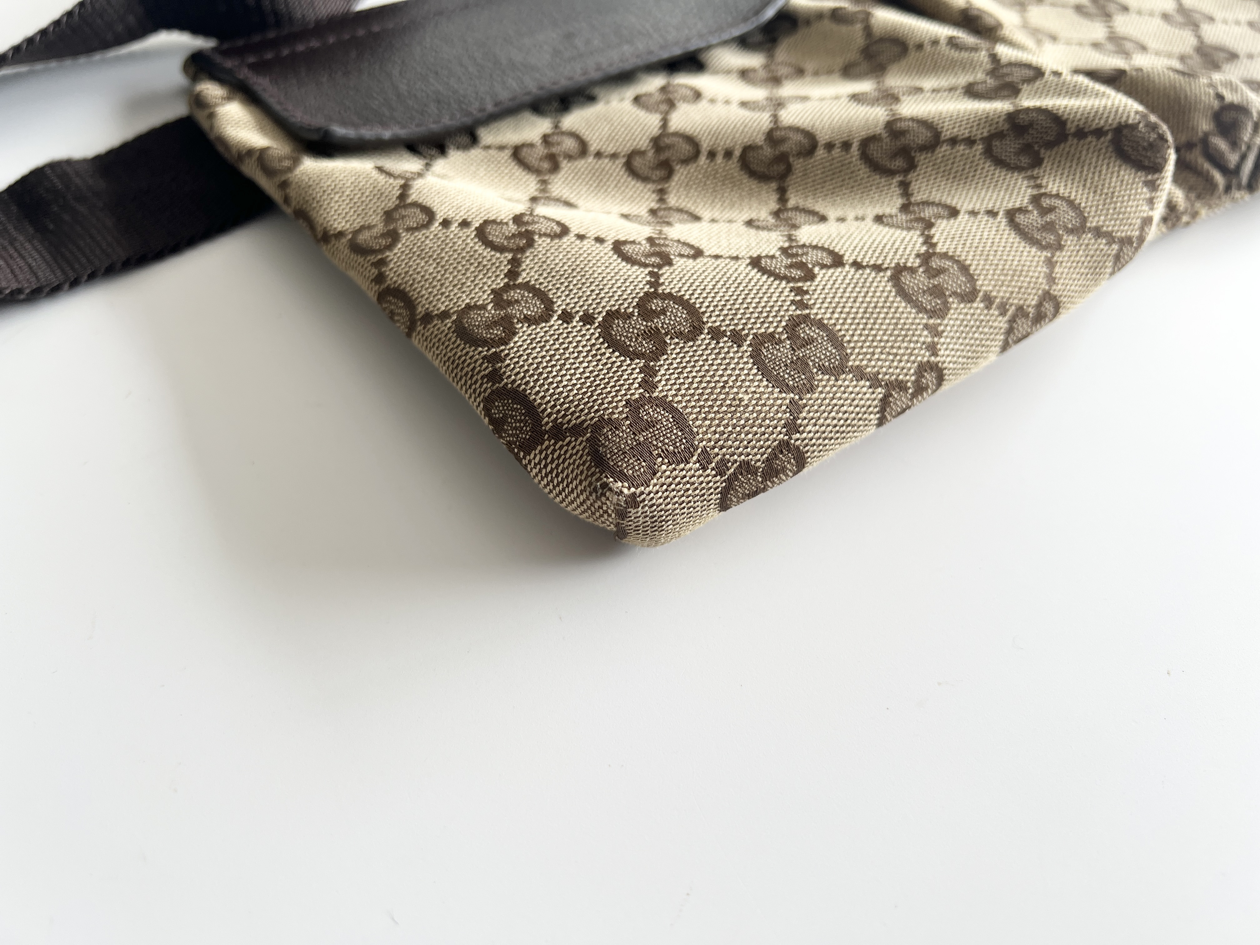 GG Canvas Leather Body Bag Waist Bag Shoulder Bag — view 12