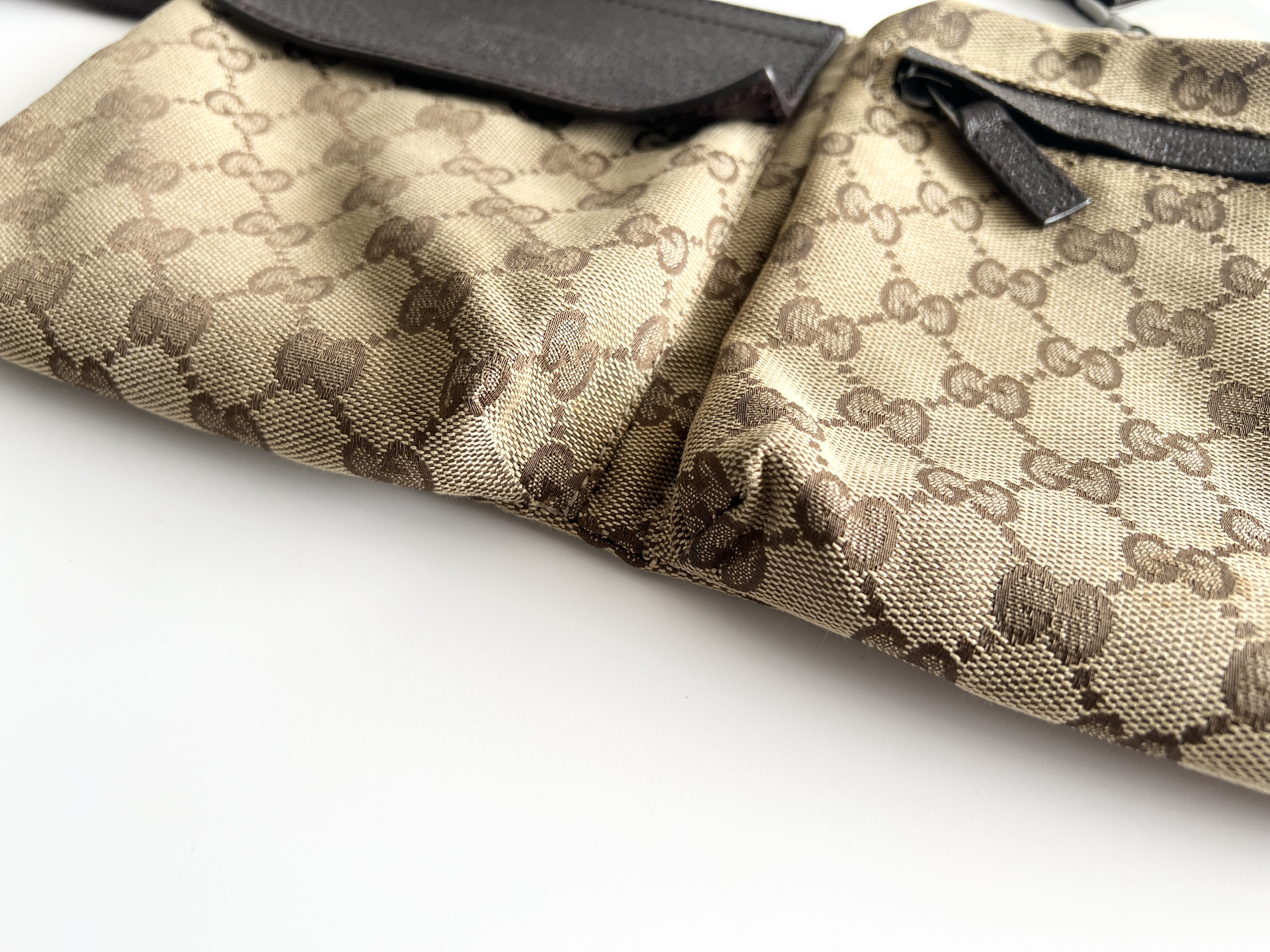 GG Canvas Leather Body Bag Waist Bag Shoulder Bag — view 14