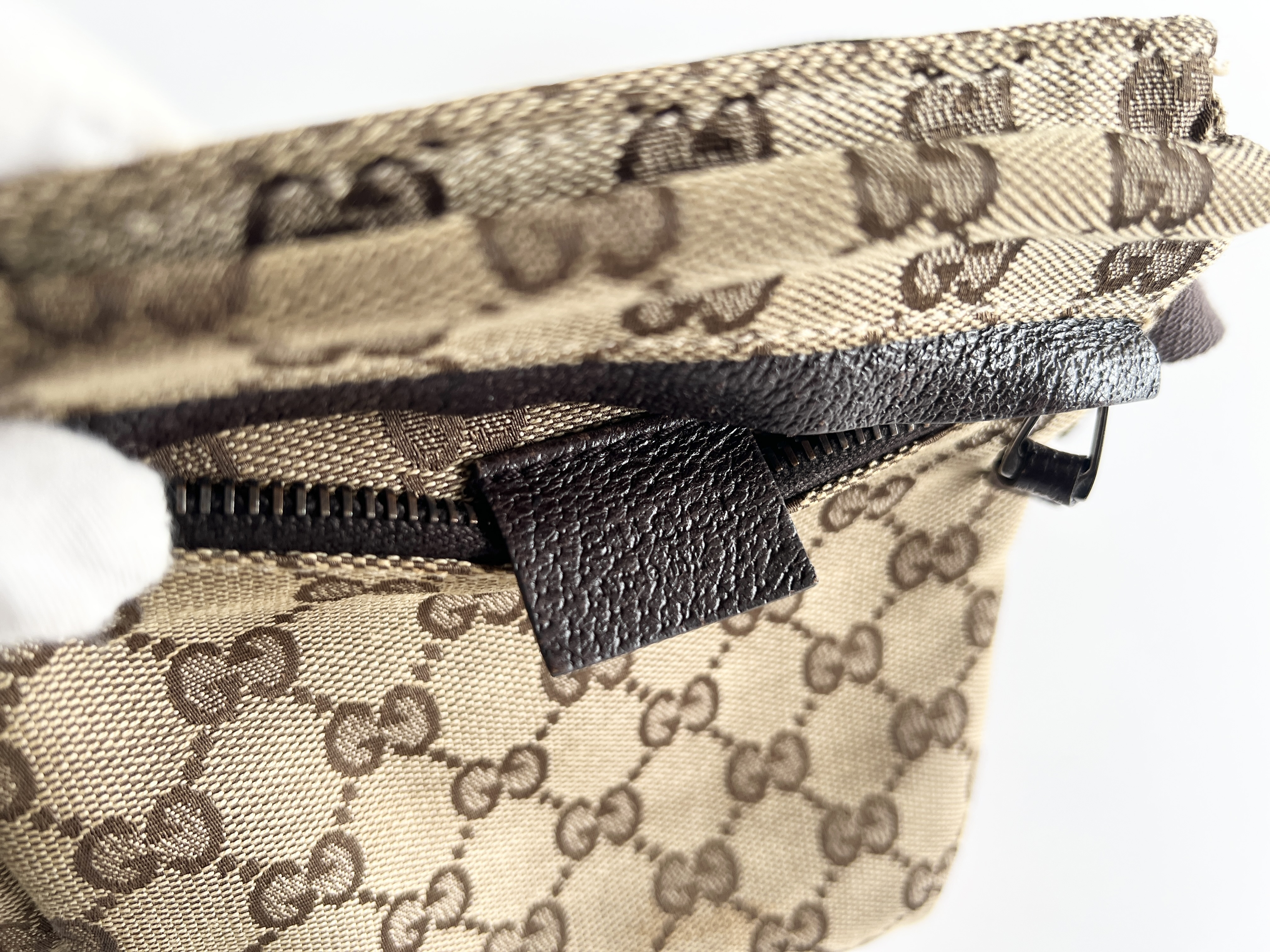 GG Canvas Leather Body Bag Waist Bag Shoulder Bag — view 8