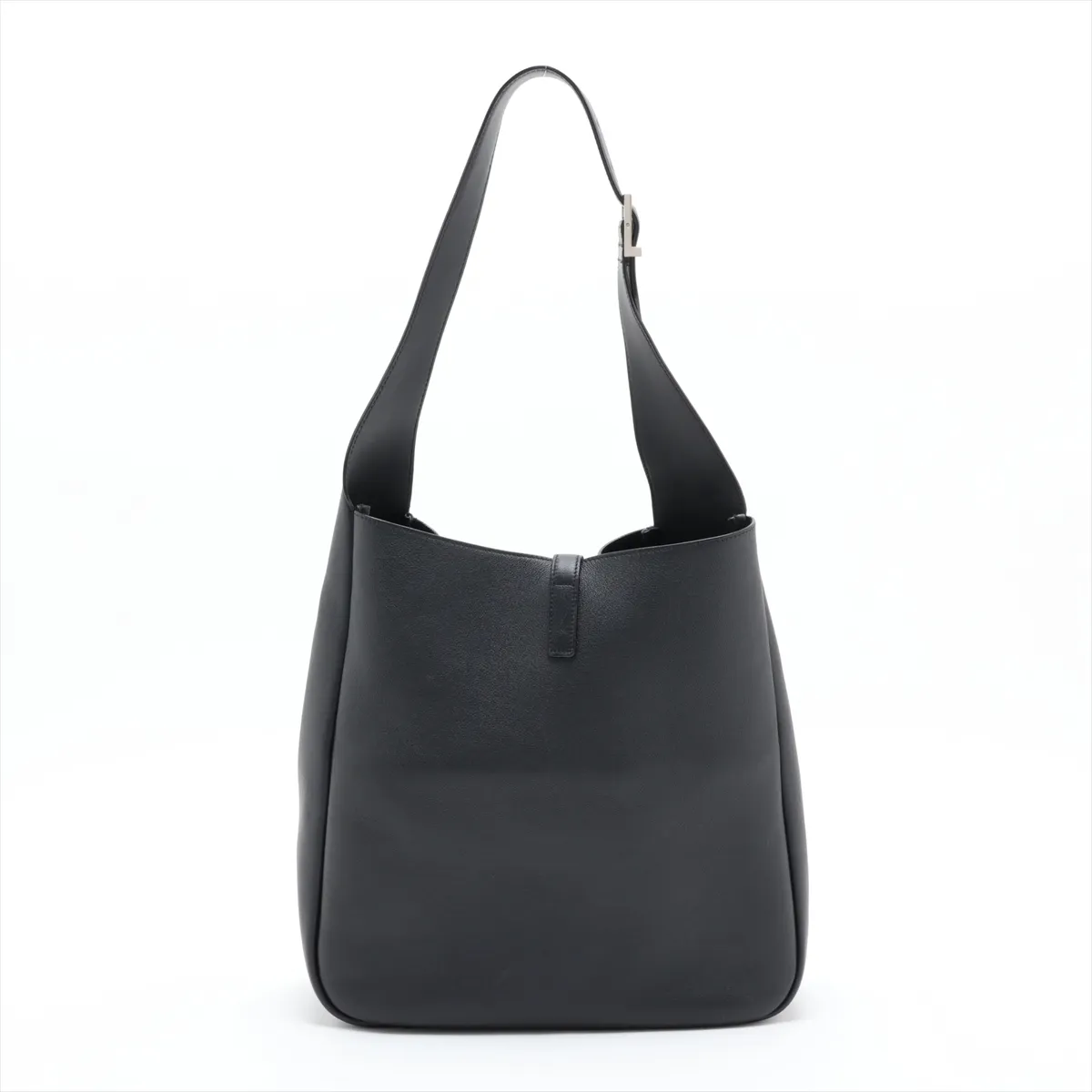 LE 5 A 7 Large 753837 Leather Shoulder Bag, Black — view 2