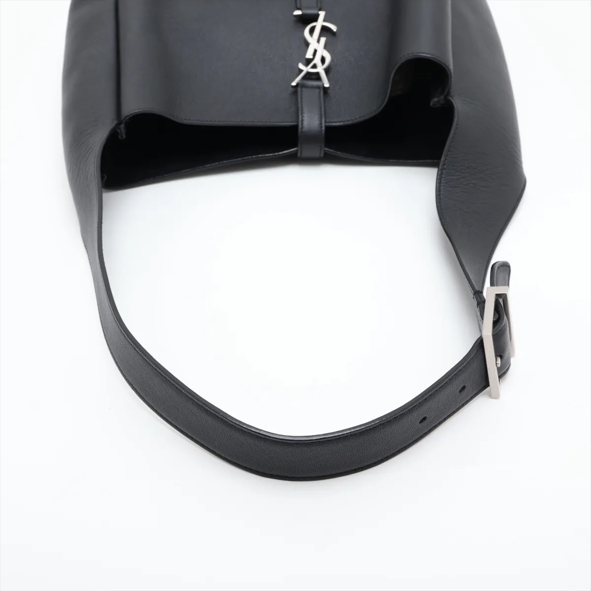 LE 5 A 7 Large 753837 Leather Shoulder Bag, Black — view 5