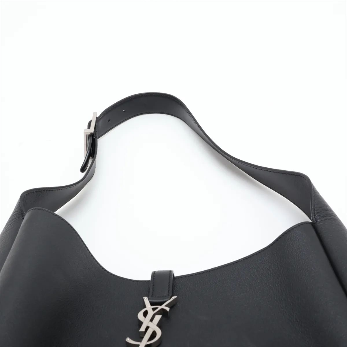 LE 5 A 7 Large 753837 Leather Shoulder Bag, Black — view 6