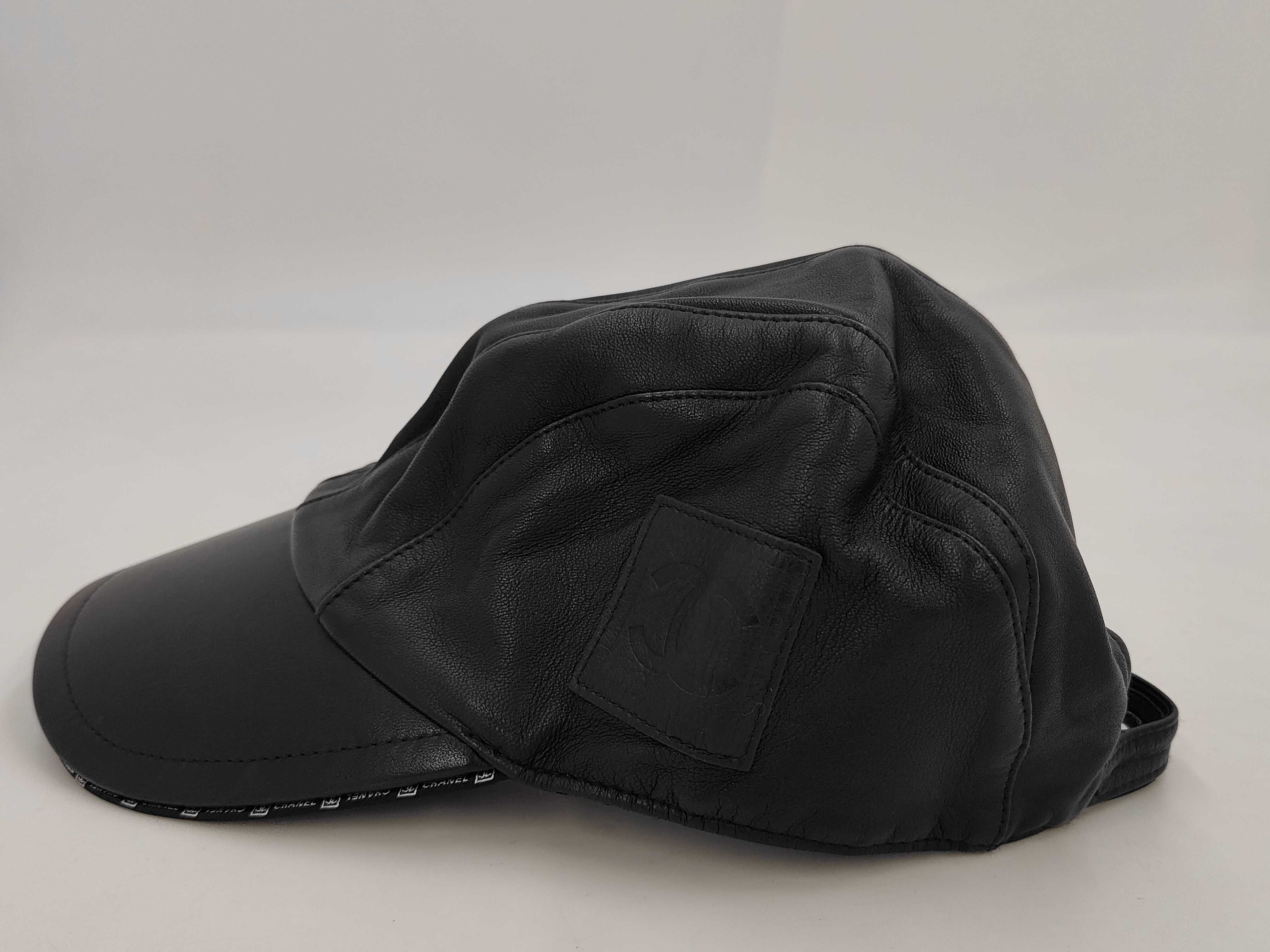 Cap Coco Mark Lambskin Leather Hat Baseball Cap Other Accessories — view 2