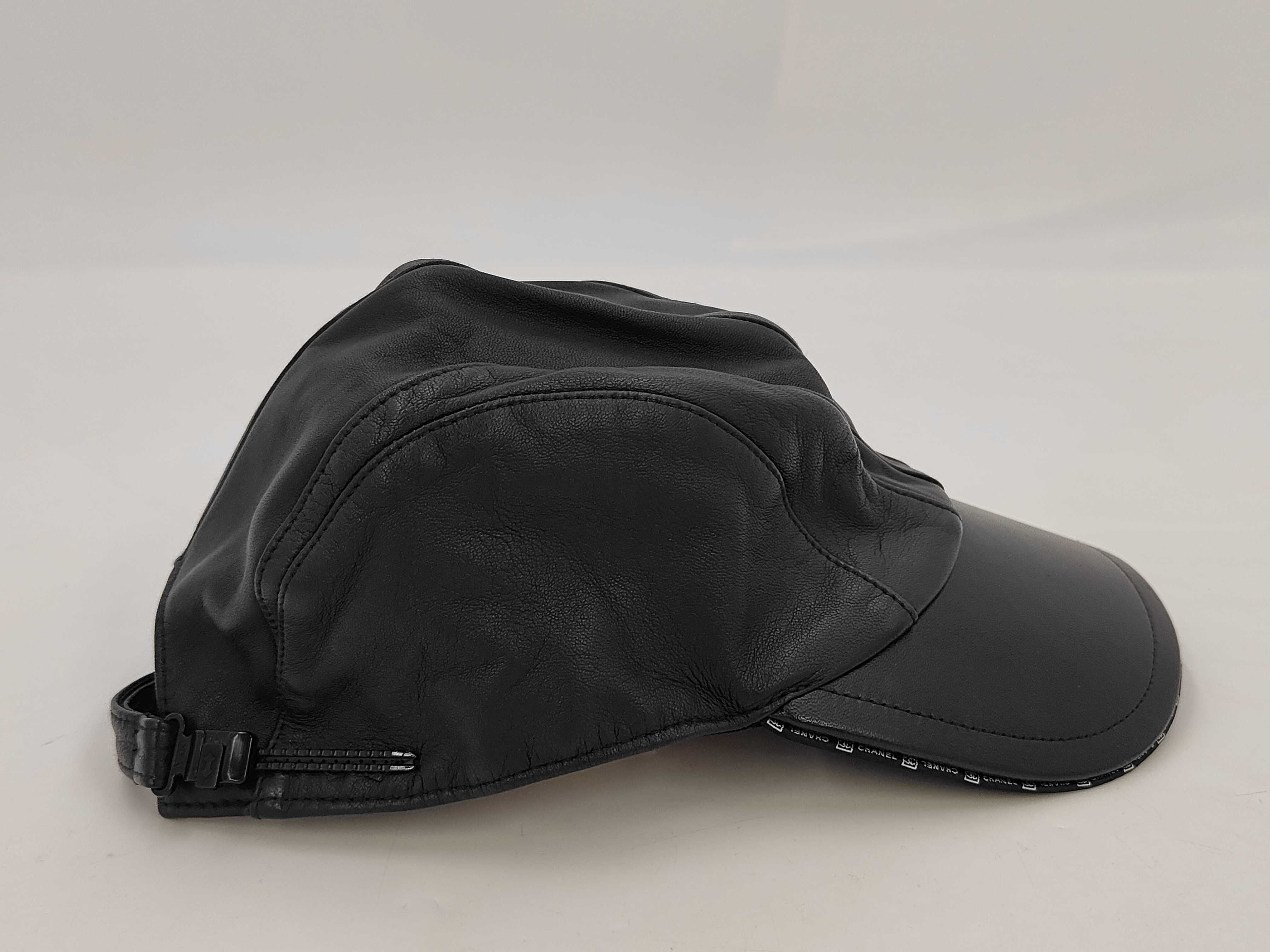 Cap Coco Mark Lambskin Leather Hat Baseball Cap Other Accessories — view 4