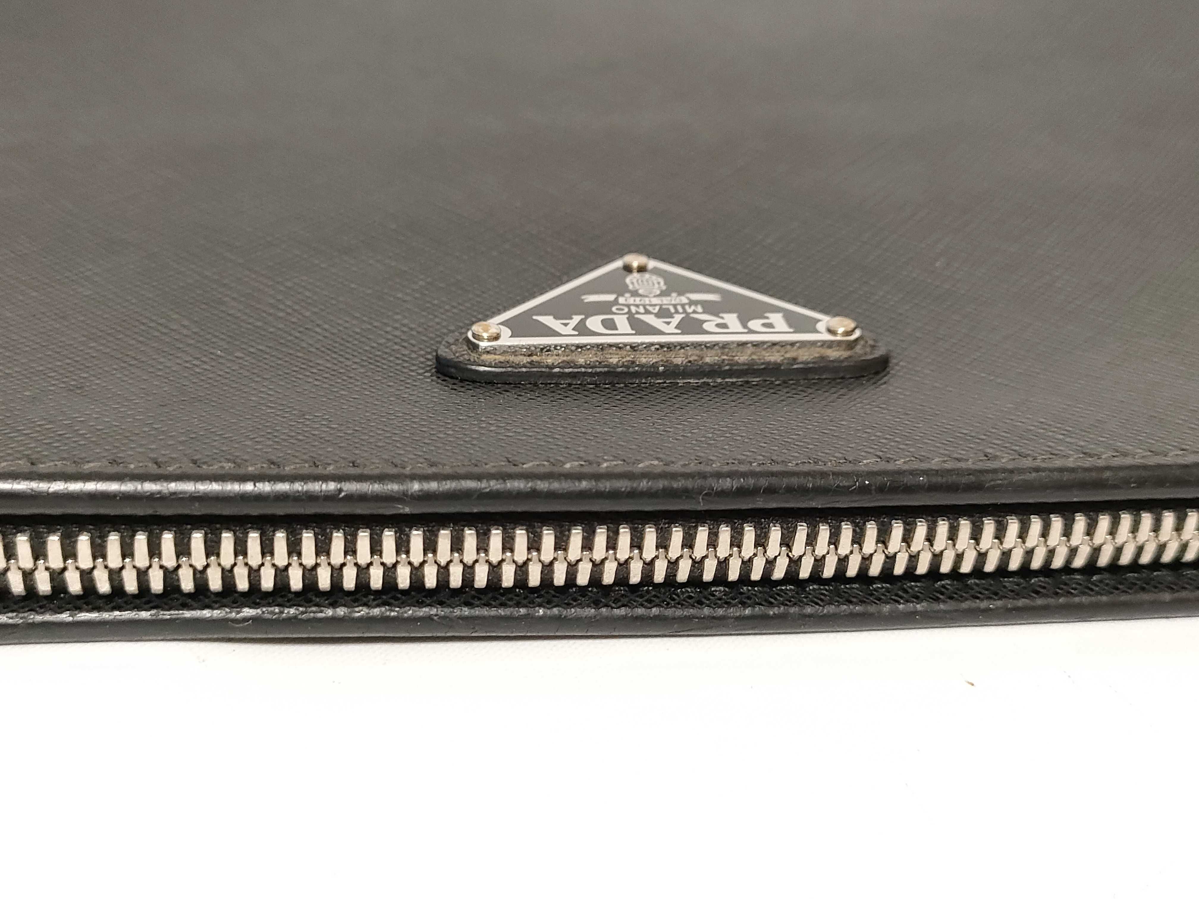 PH - Black Leather Clutch Bag — view 3