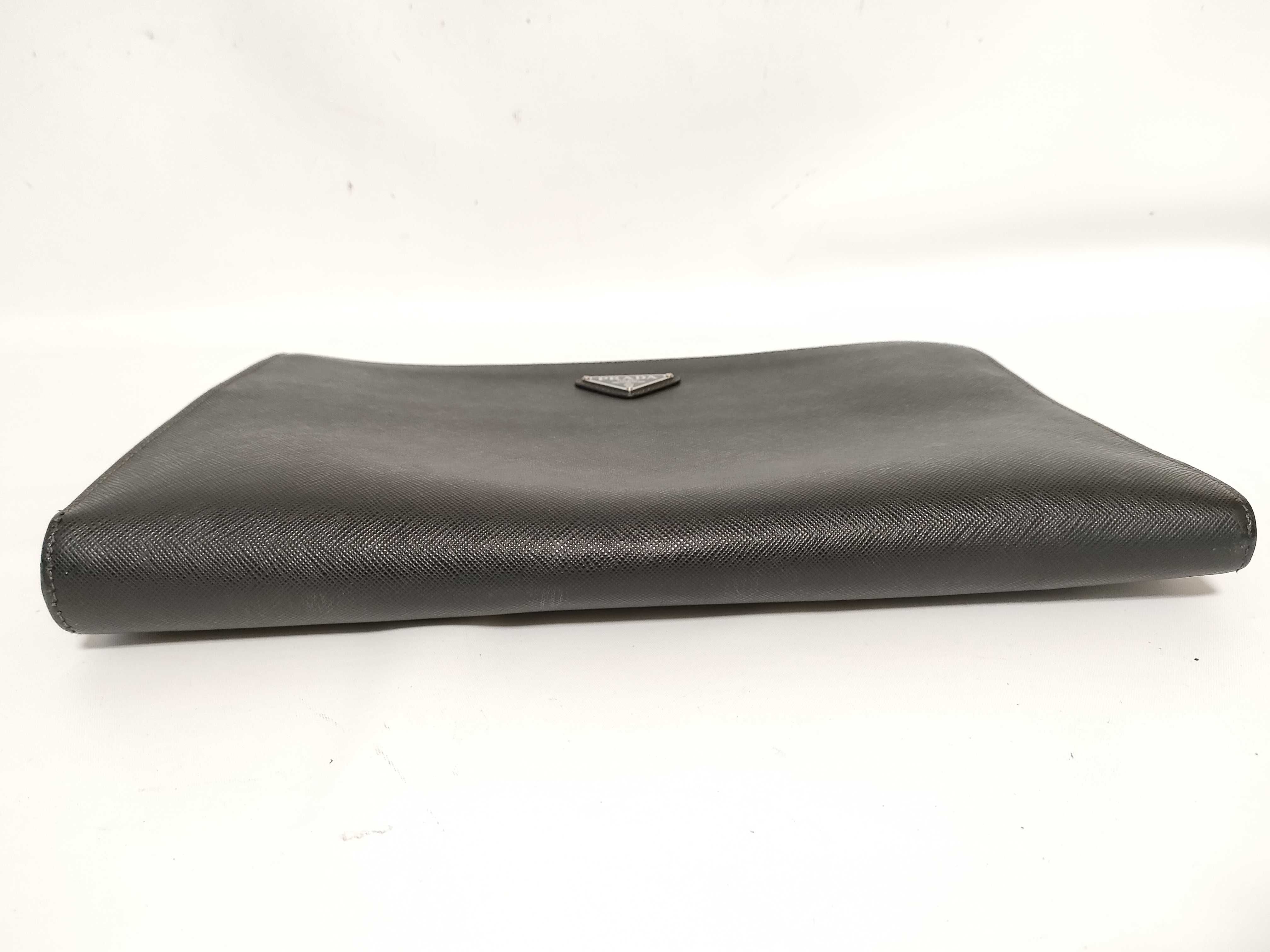 PH - Black Leather Clutch Bag — view 5