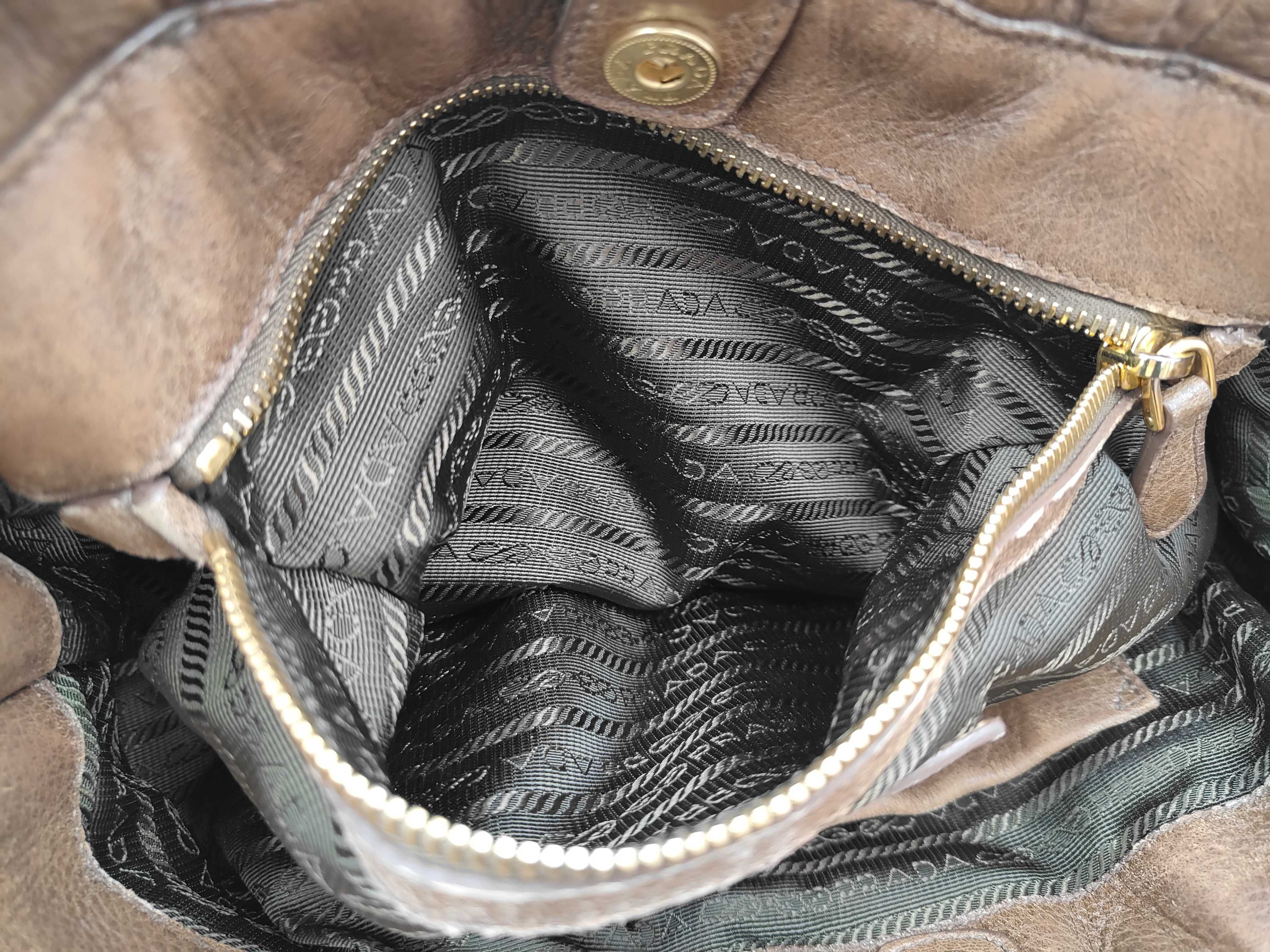 Cervo Leather Brown 2-Way Tote Bag Shoulder Bag — view 15