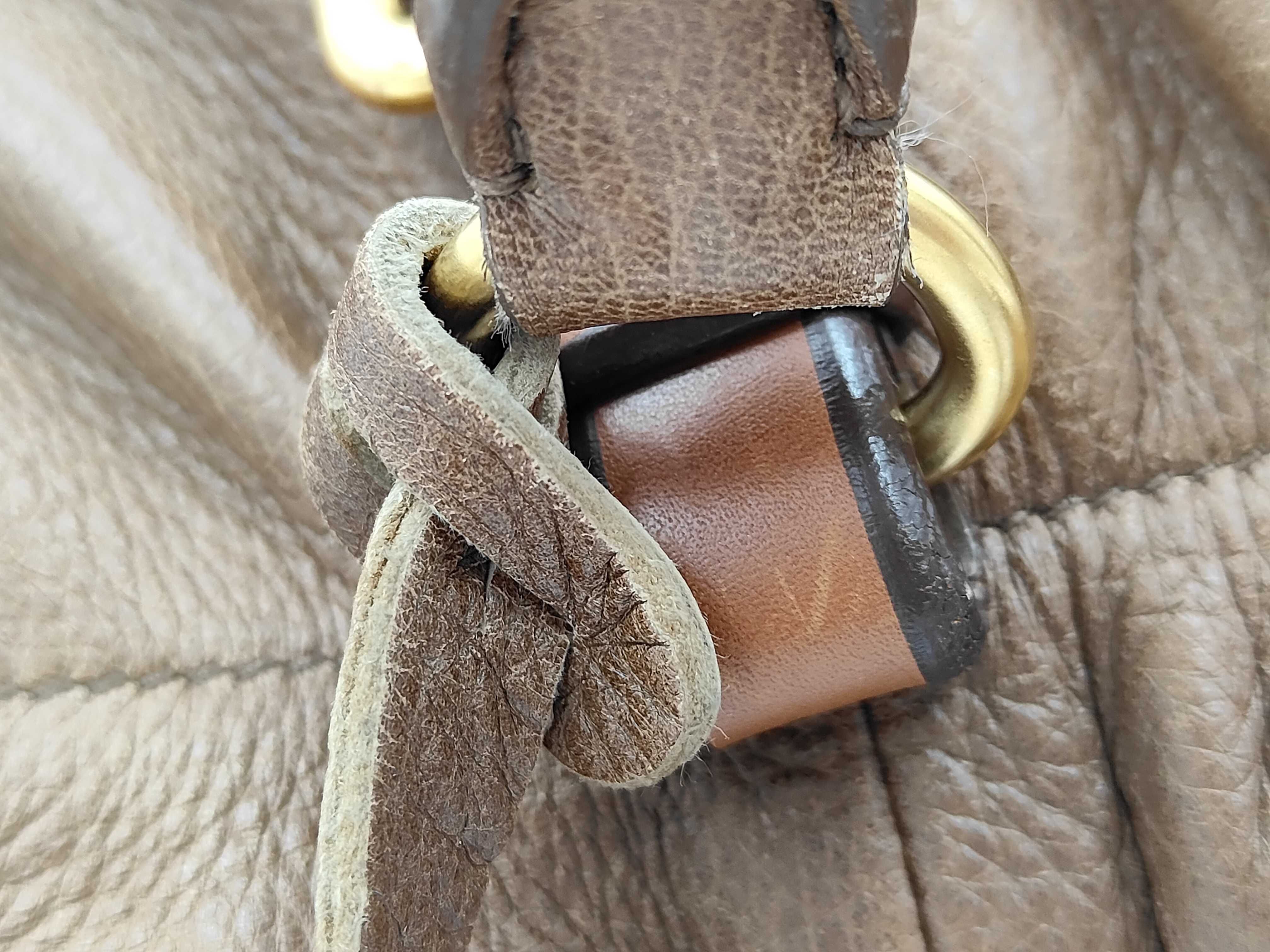 Cervo Leather Brown 2-Way Tote Bag Shoulder Bag — view 4