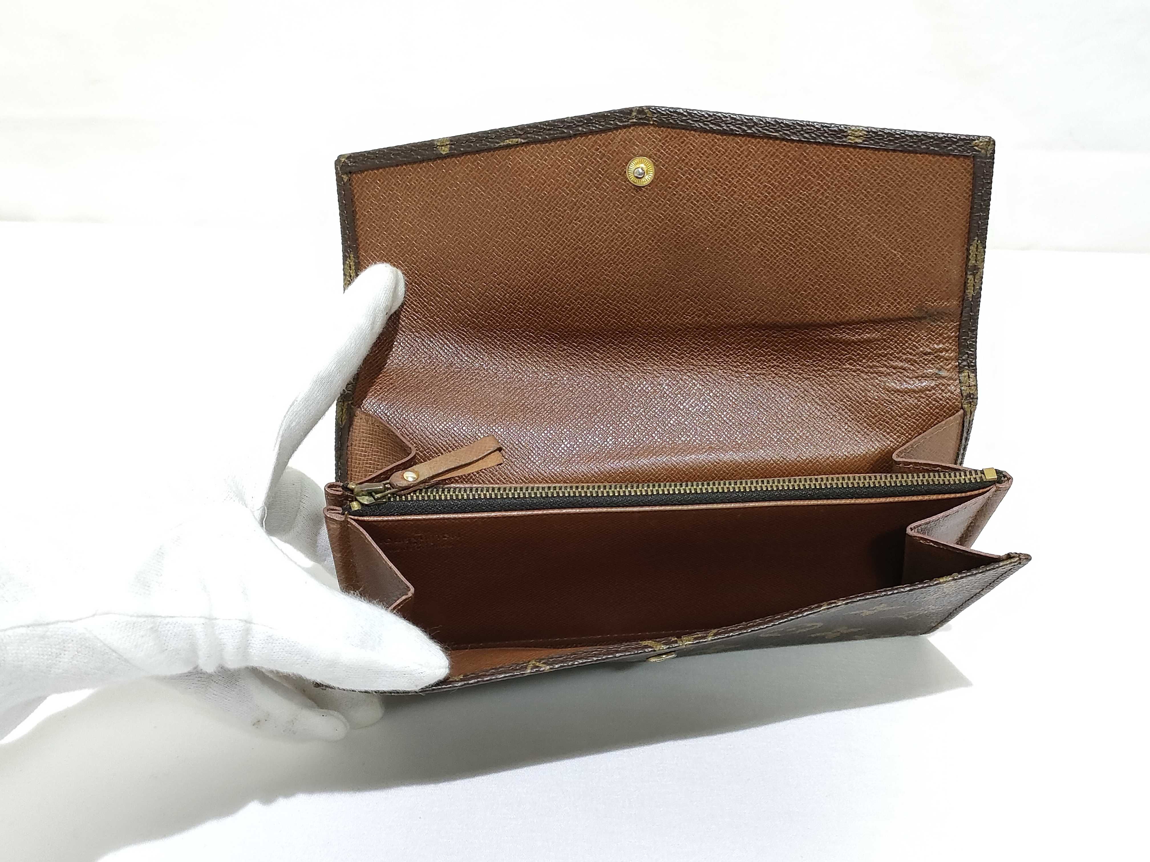 Monogram Louis Vuitton Monogram Long Wallet Pochette Portemonnaie Credit M61724 864AN Wallet — view 9