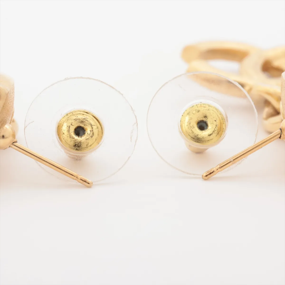 Coco Mark C23C Earrings (Pair) GP x Rhinestone Gold x Pink — view 4