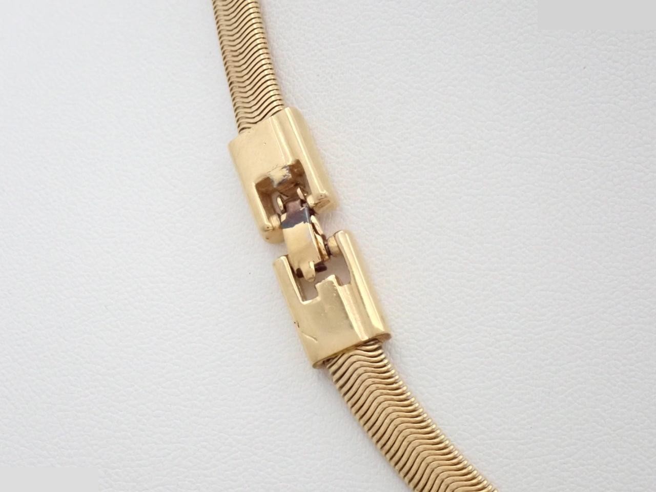 Gold necklace, chain approximately 40cm — view 2