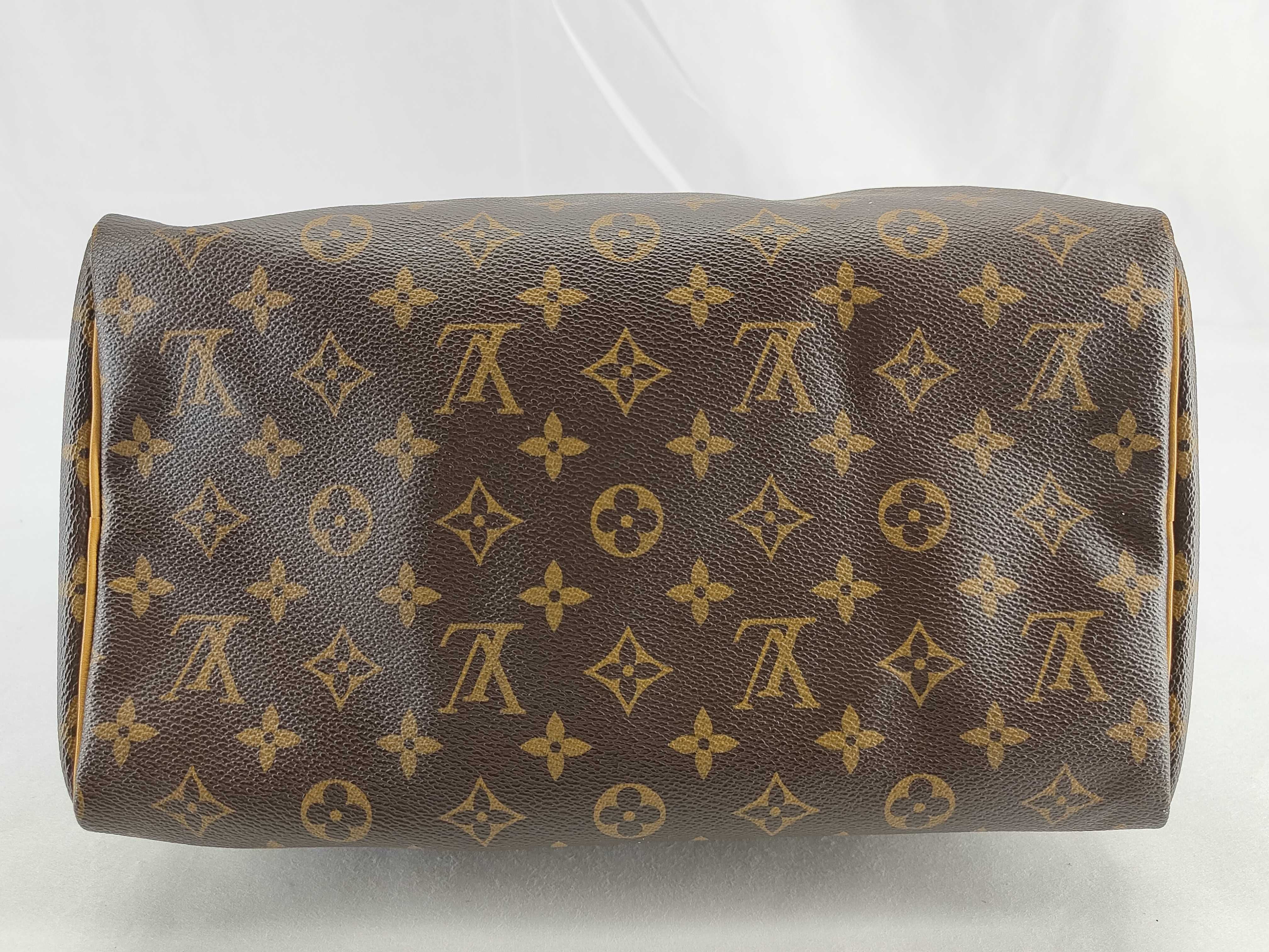 Monogram PH- Speedy 30 Monogram Canvas Brown Handbag Boston Bag — view 12