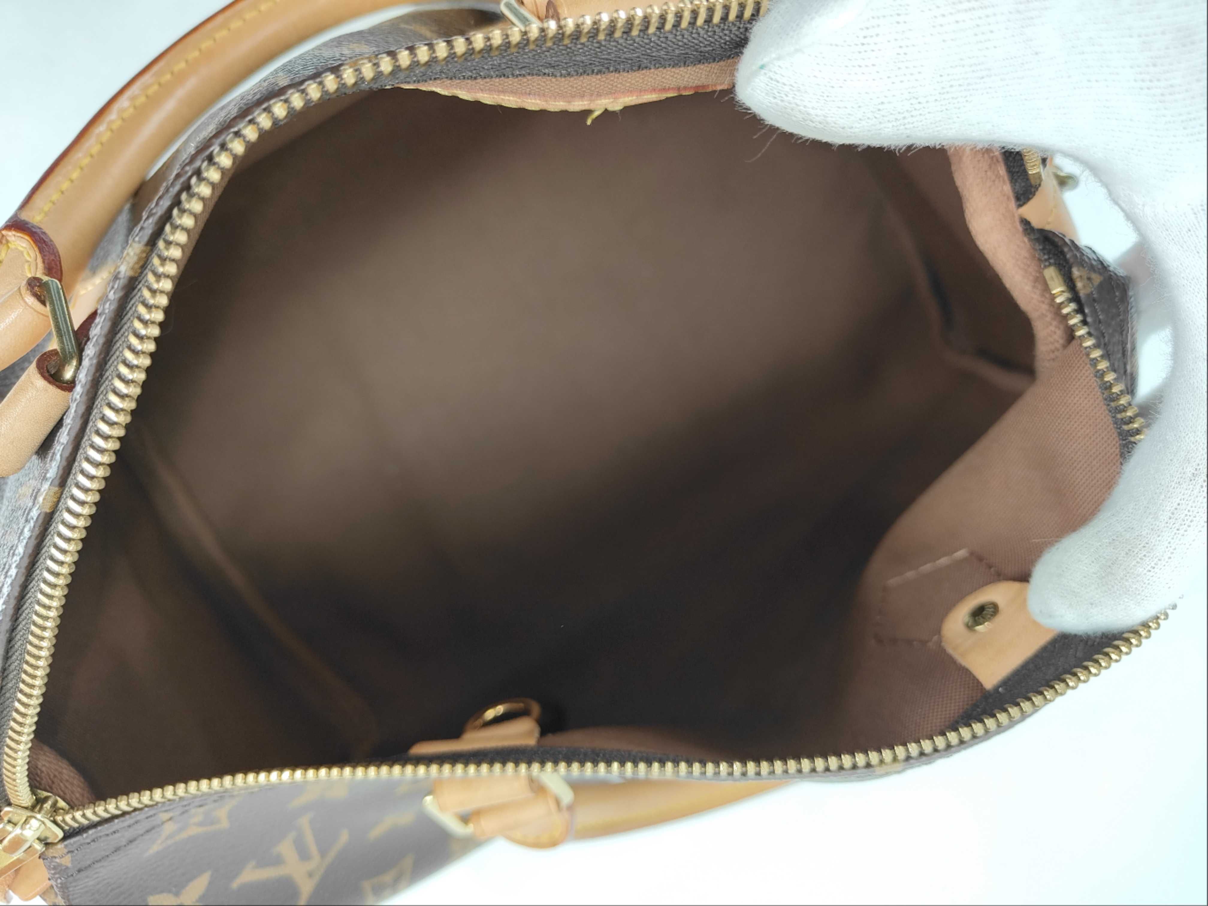 Monogram PH- Speedy 30 Monogram Canvas Brown Handbag Boston Bag — view 13