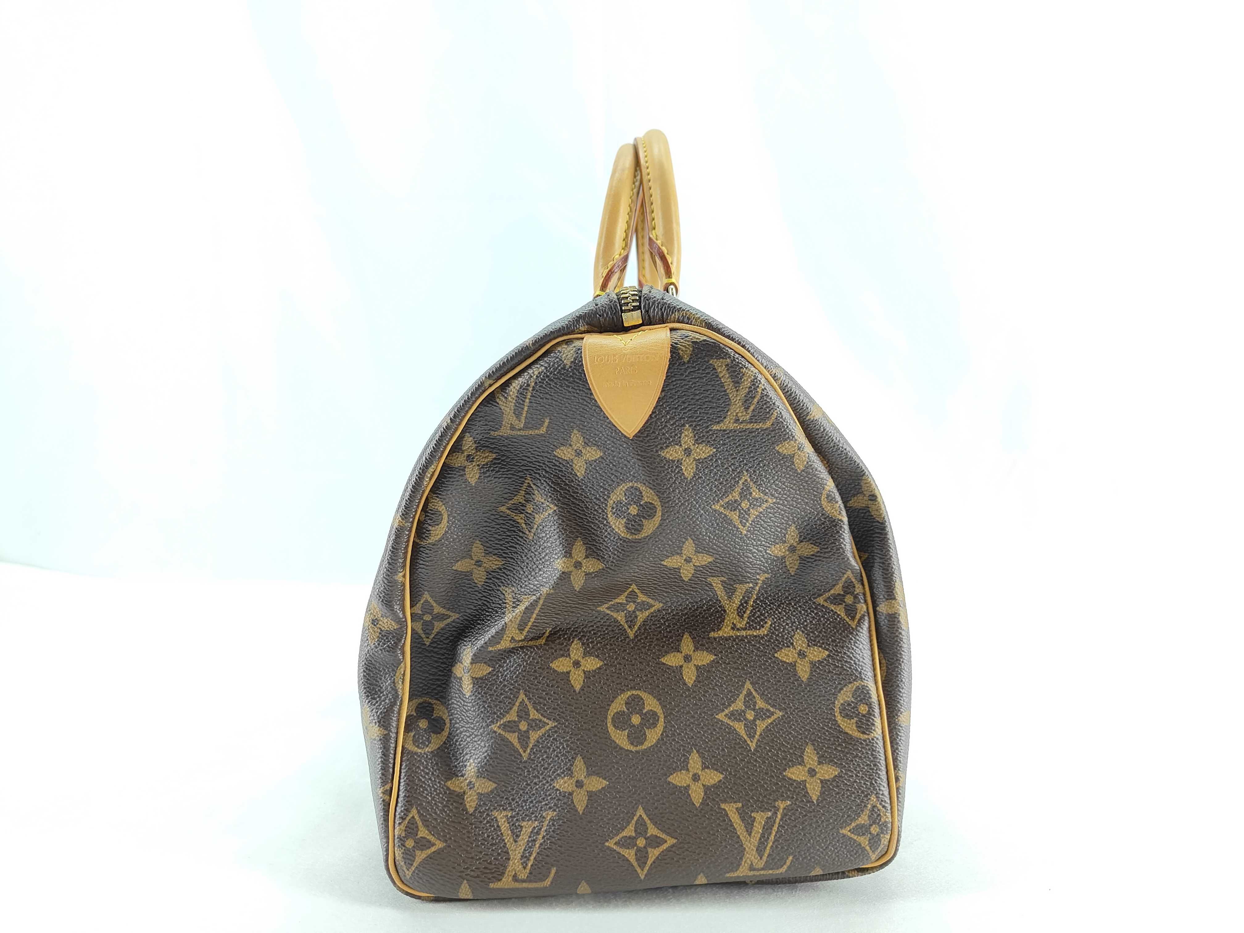 Monogram PH- Speedy 30 Monogram Canvas Brown Handbag Boston Bag — view 3