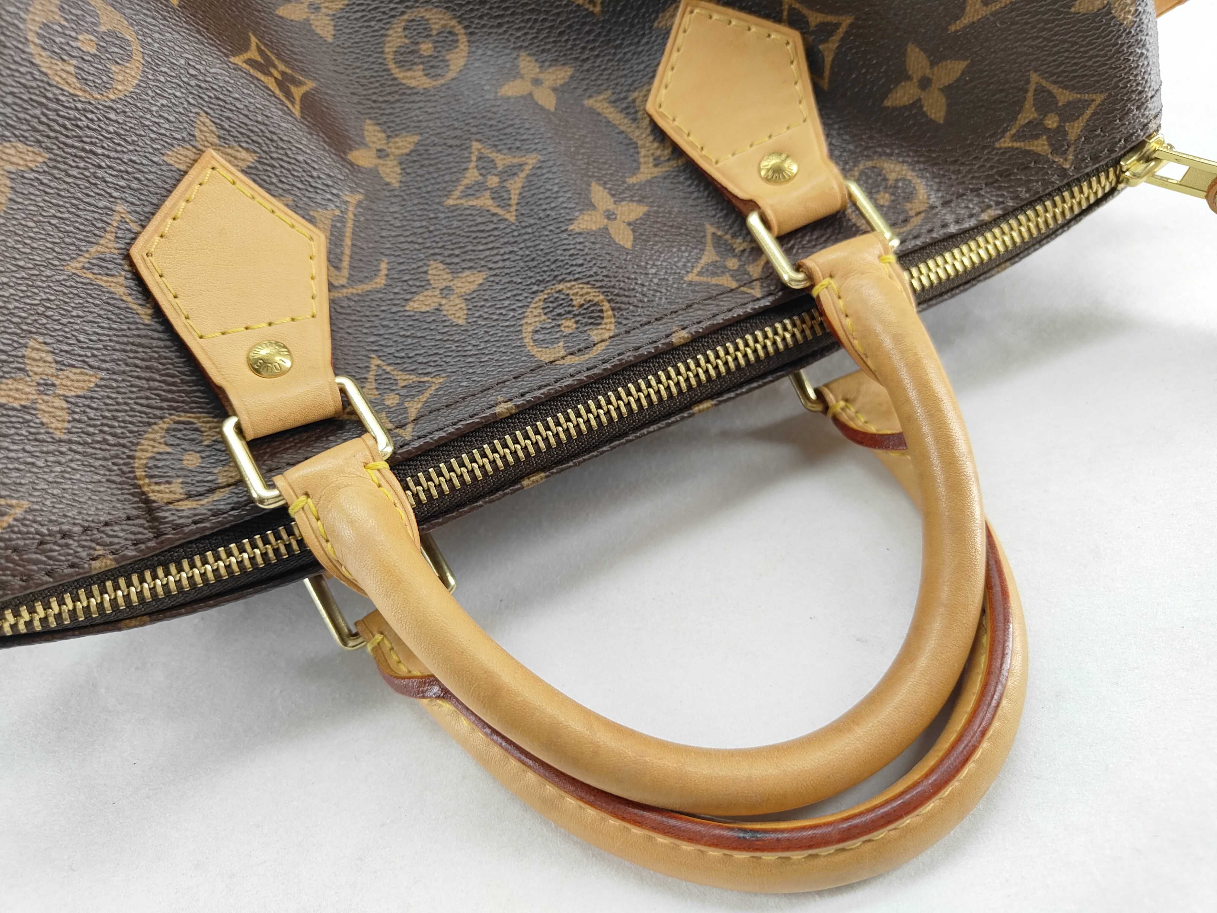 Monogram PH- Speedy 30 Monogram Canvas Brown Handbag Boston Bag — view 4